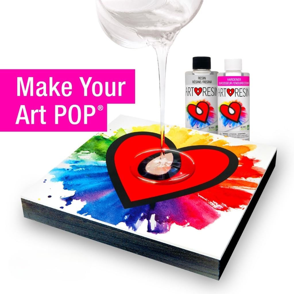 ArtResin Epoxy Resin – High-Gloss Clear Coat for Artwork - 8 oz (4 oz Resin + 4 oz Hardener) (236 ml)