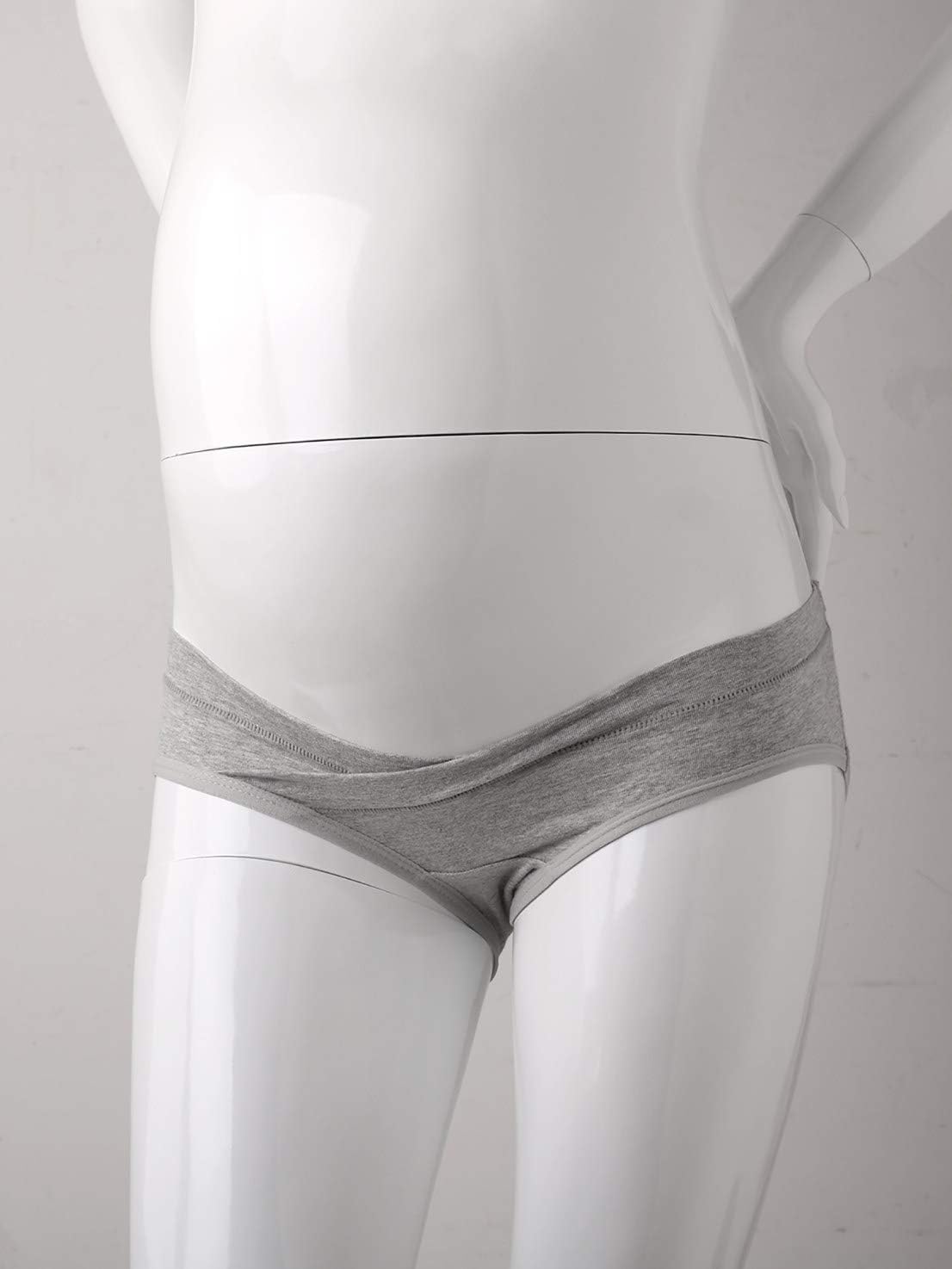 ACSUSS Women High Low Waist Maternity Panties Breathable Pregnancy Underwear Lace Trimming Briefs Underpants