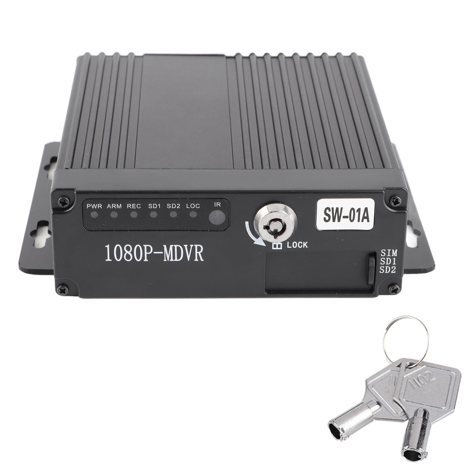 Fit für Mini 4Ch Car Mobile DVR 1080p AHD Video Recorder mit Breiter Spannungseingabe für Fahrzeugsicherheit, Fernbediener für TruckCarbus