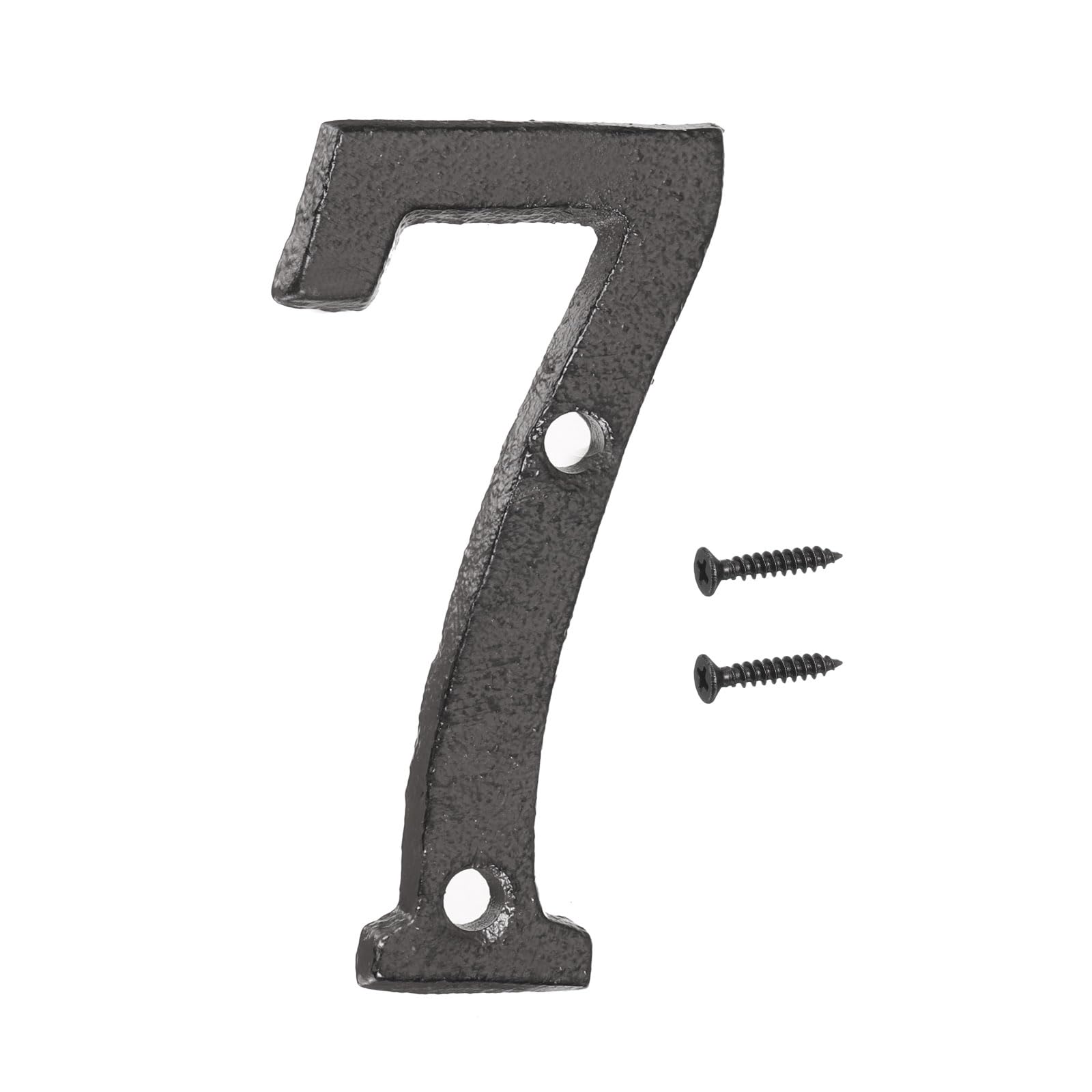 sourcing map House Numbers and Letters, 75mm Cast Iron Metal Vintage Address Numbers for Outside, Solid House Number with Screws for Apartment Office Hotel Room Signs(Number 7) โ image 1
