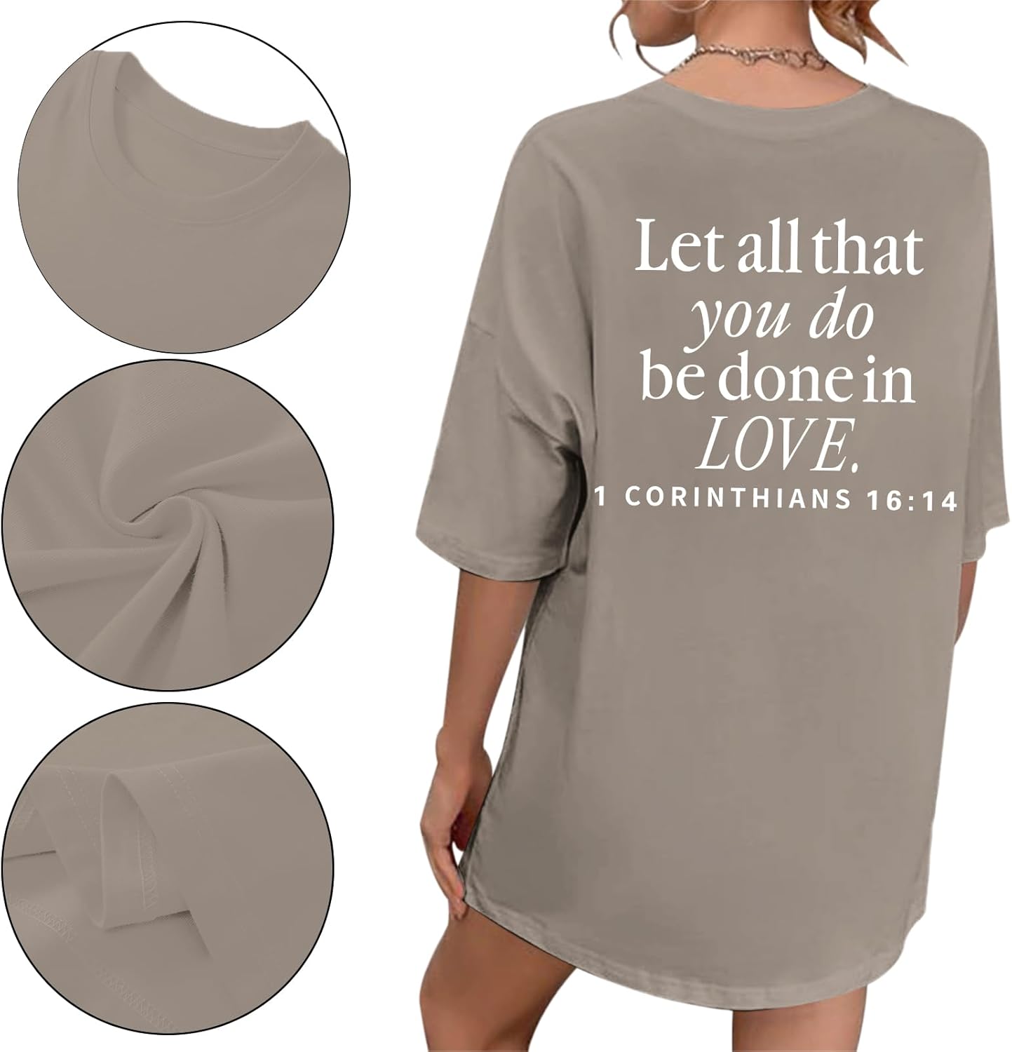 Christian Shirts for Women Oversized Jesus Religious Faith Tshirt Sayings Bible Verse Inspirational Tees Casual Tops - Image 6