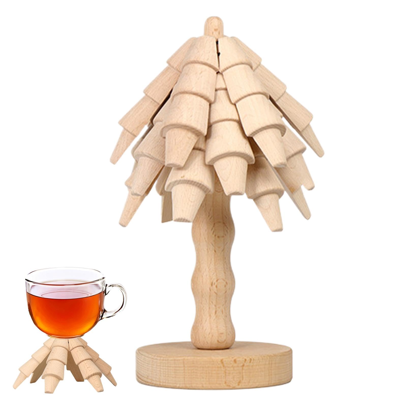 Dessous-De-Plat en Forme d'arbre Support Protecteur Anti-Brûlure Créatif