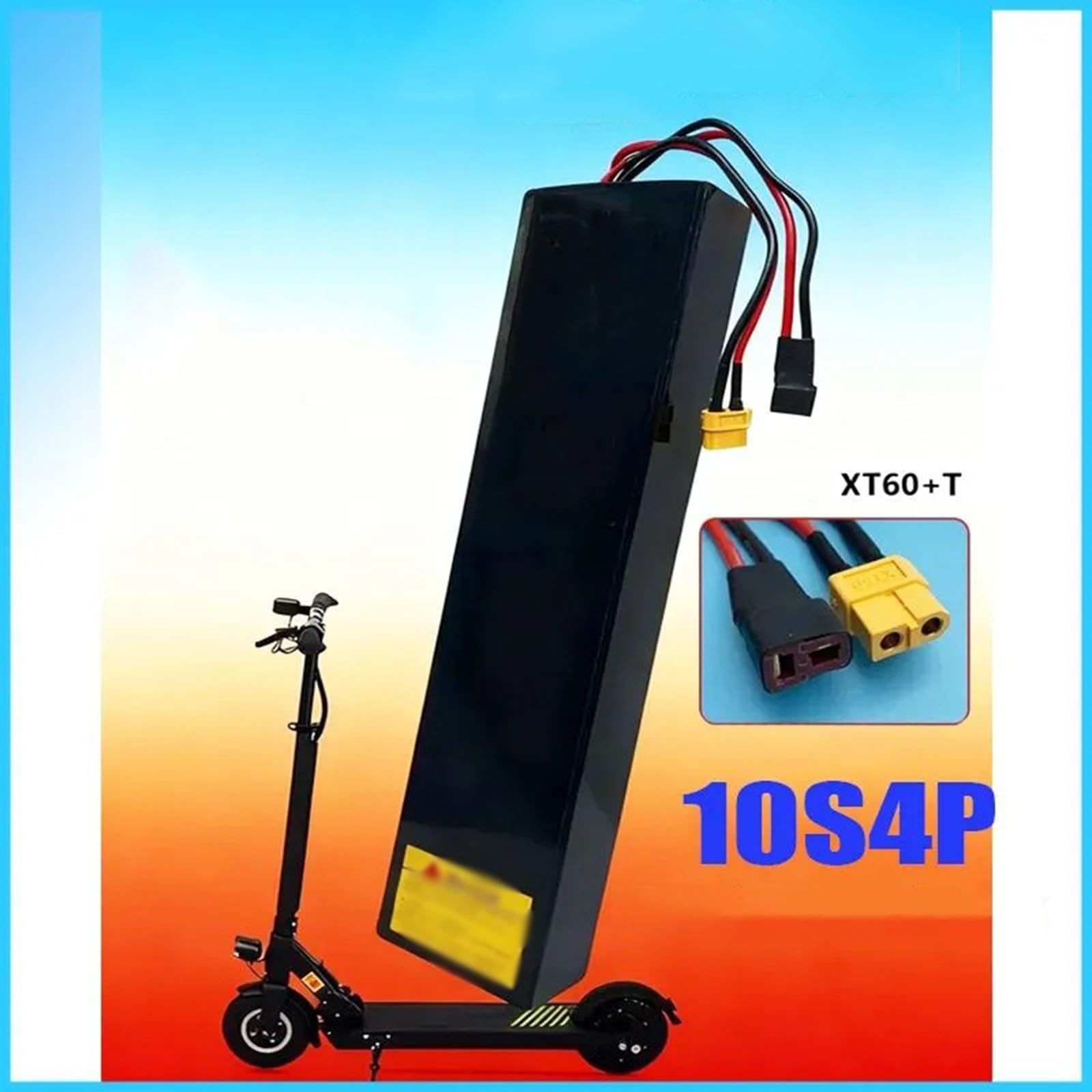 Batteria di Ricambio al Litio da 36 V 40 Ah con Caricabatterie da 42 V 2 A, 10S4P, per Monopattino Elettrico Pieghevole 36V 40AH