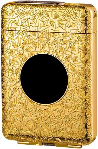 Cigarette Case/Box with USB Tungsten Coil Lighter 2 in 1 Windproof Flameless Lighter Automatic Ejection Holder for 16pcs 85mm Cigarettes Ideal Gift for Women Men Friends (Black)