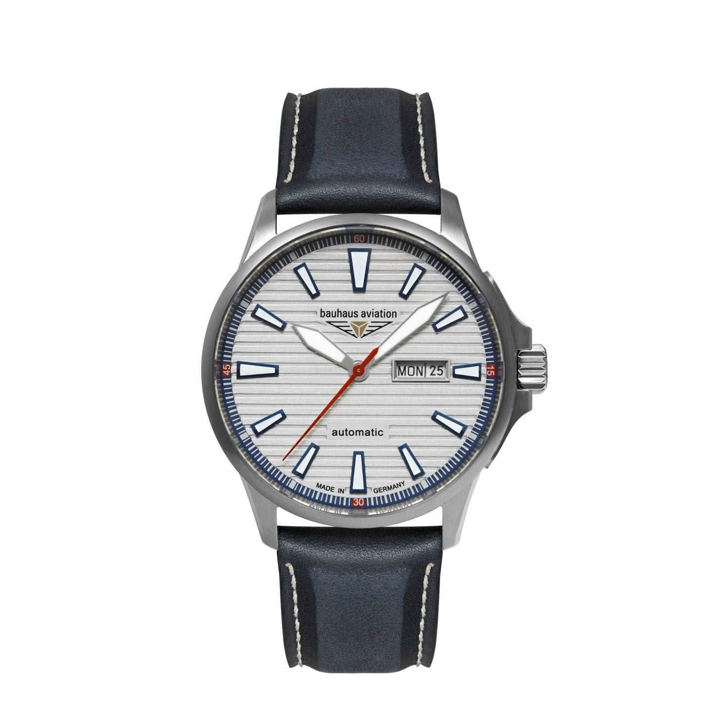 Bauhaus Aviation Iron Annie 2862-1AT Bauhaus Aviation Iron Annie Pilot Watch Mechanical Automatic Wristwatch Genuine Imported Limited Distribution Men's
