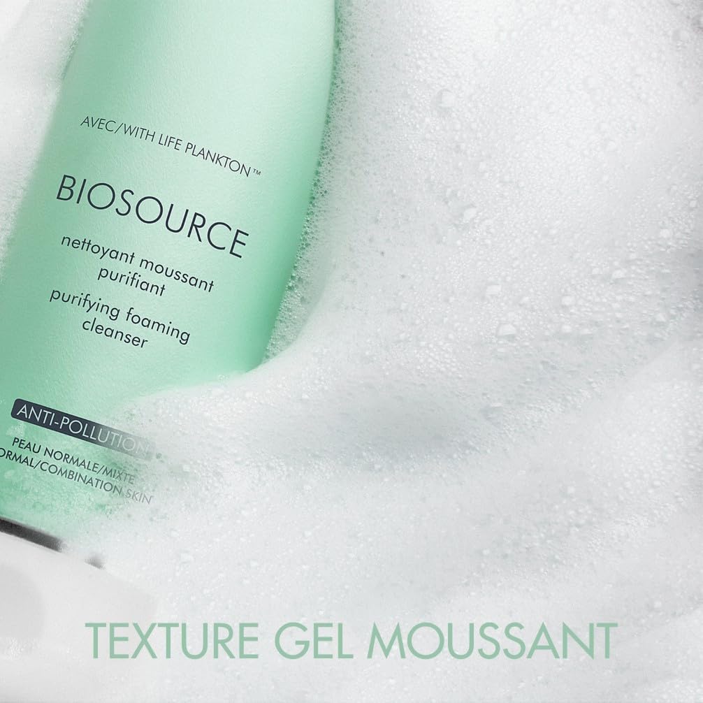 Biotherm, Biosource Gel Nettoyant, Tonifie et Purifie, Enrichi en Biotech Plankton et Zinc, Tous Types de Peau, 150 ml