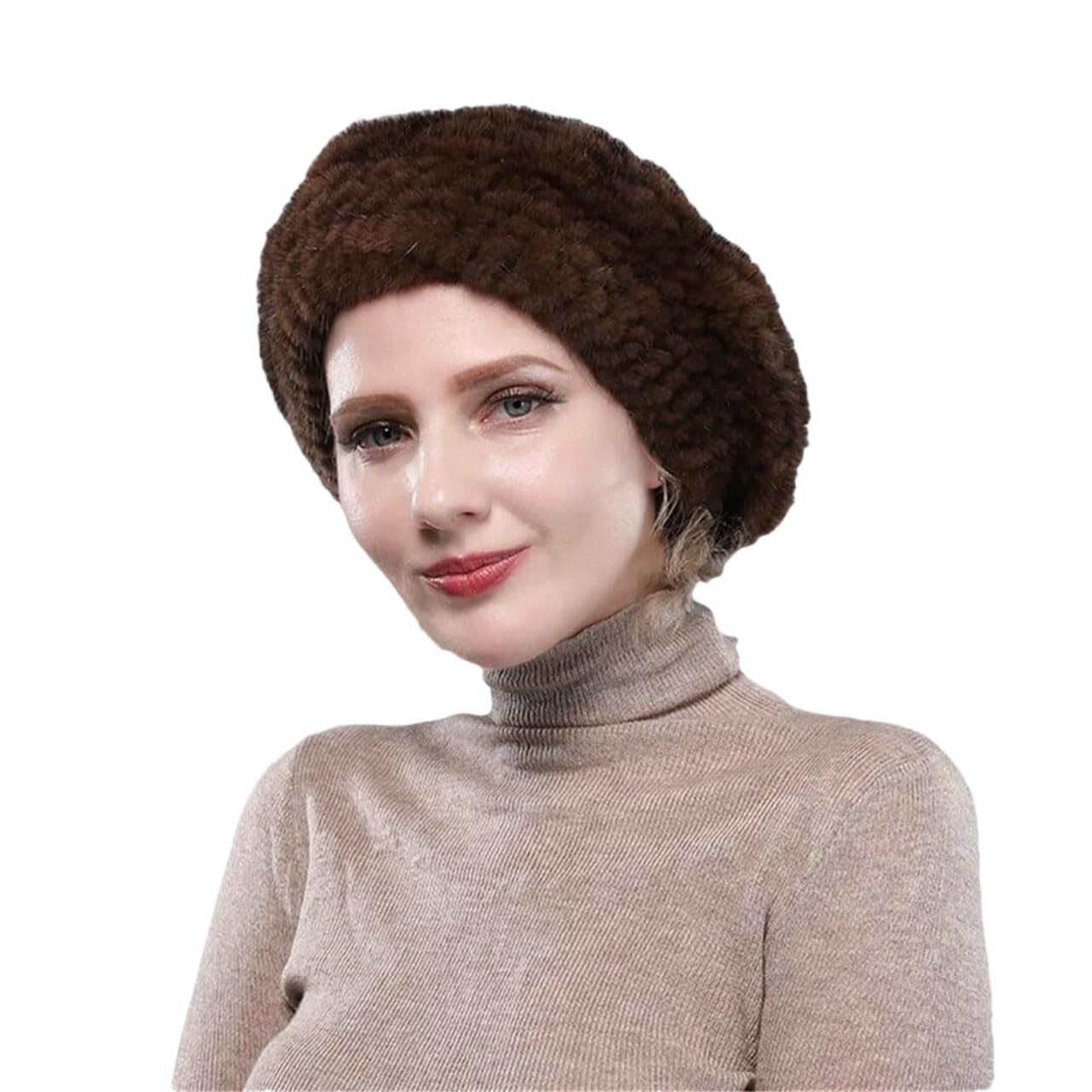 Ciepła Czapka Zimowa, Damskie Berety Eleganckie Czapki Z Daszkiem Czapki Z Dzianiny Ciepła Czapka Typu Beanie W Stylu Vintage Wiatroszczelna Czapka Zimowa
