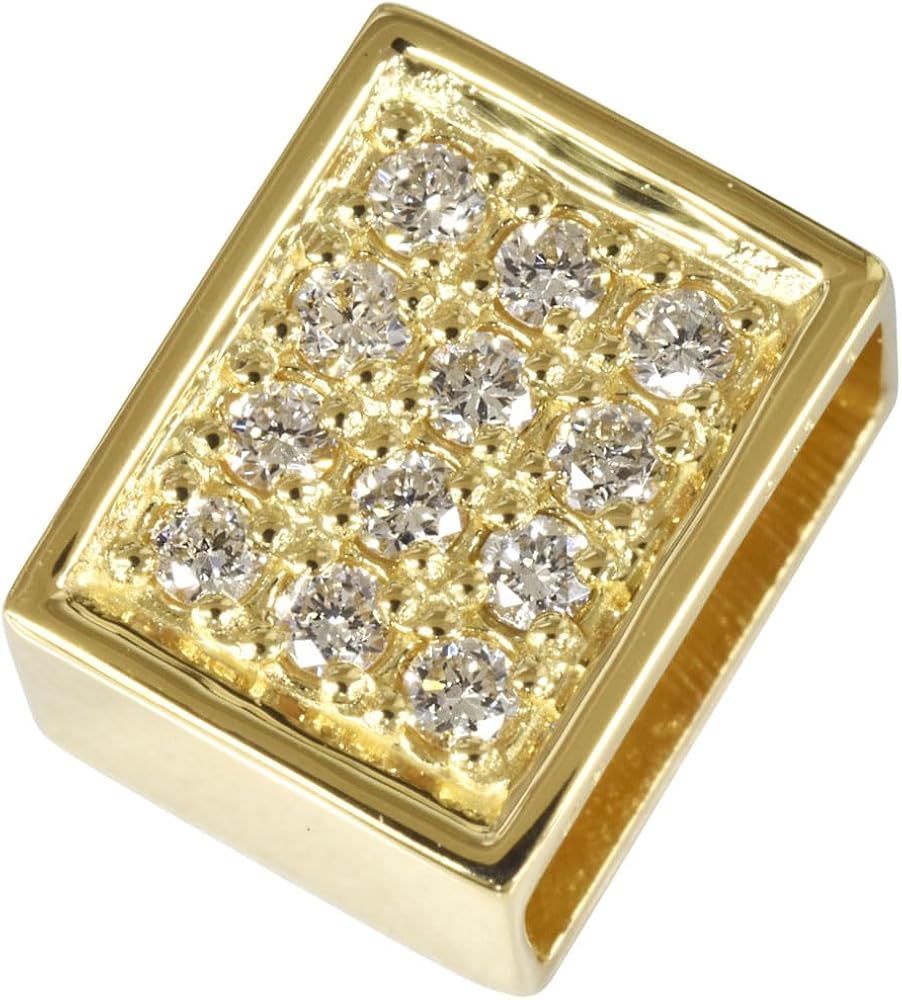 Amazon | プレート8 ダイヤモンド ペンダントトップ (K18 パヴェ