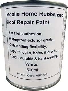 Fascinating Finishes Ltd 1 x 500ml White - Repair Leaking Roof Paint. For Mobile Home, Caravan, Boat, Horse Box And Similar