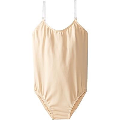 Capezio Camisole Leotard w/ Clear Transition Straps - Girls - Size Child Intermediate, Nude nude