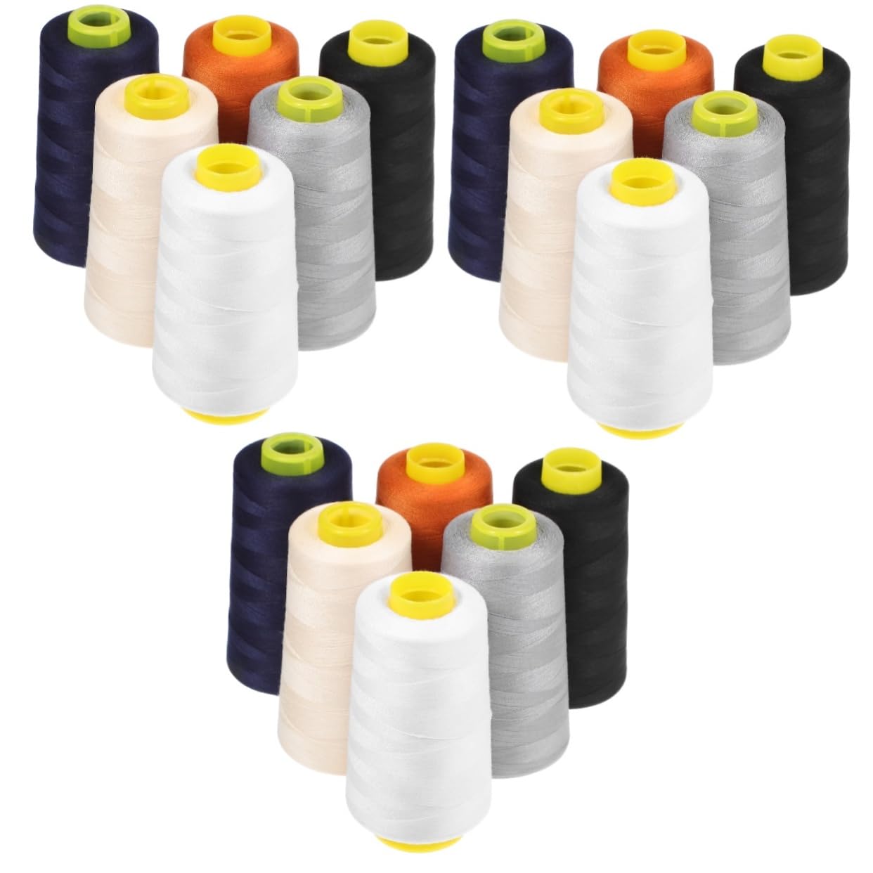 18piezas Hilo De Poliéster Para y Bordar Yards Carretes De Hilo Para Manualidades y Costura Compatible Máquinas De y Mano