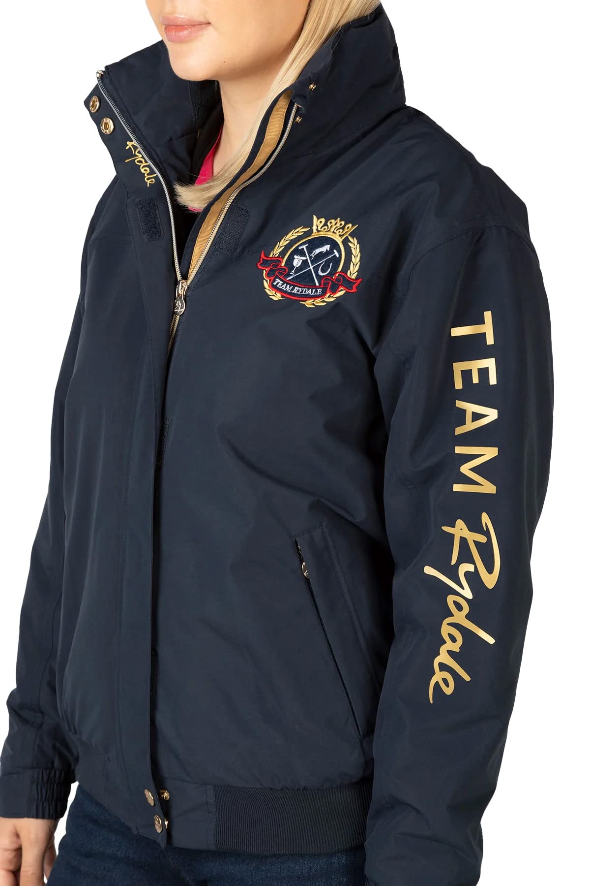 Rydaleladies Bomber Jacket Womens Short Coat Emblem Riding