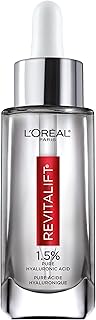 L’Oreal Paris 1.5% Pure Hyaluronic Acid Serum for Face with Vitamin C from Revitalift Derm Intensives for Dewy Looking Ski...