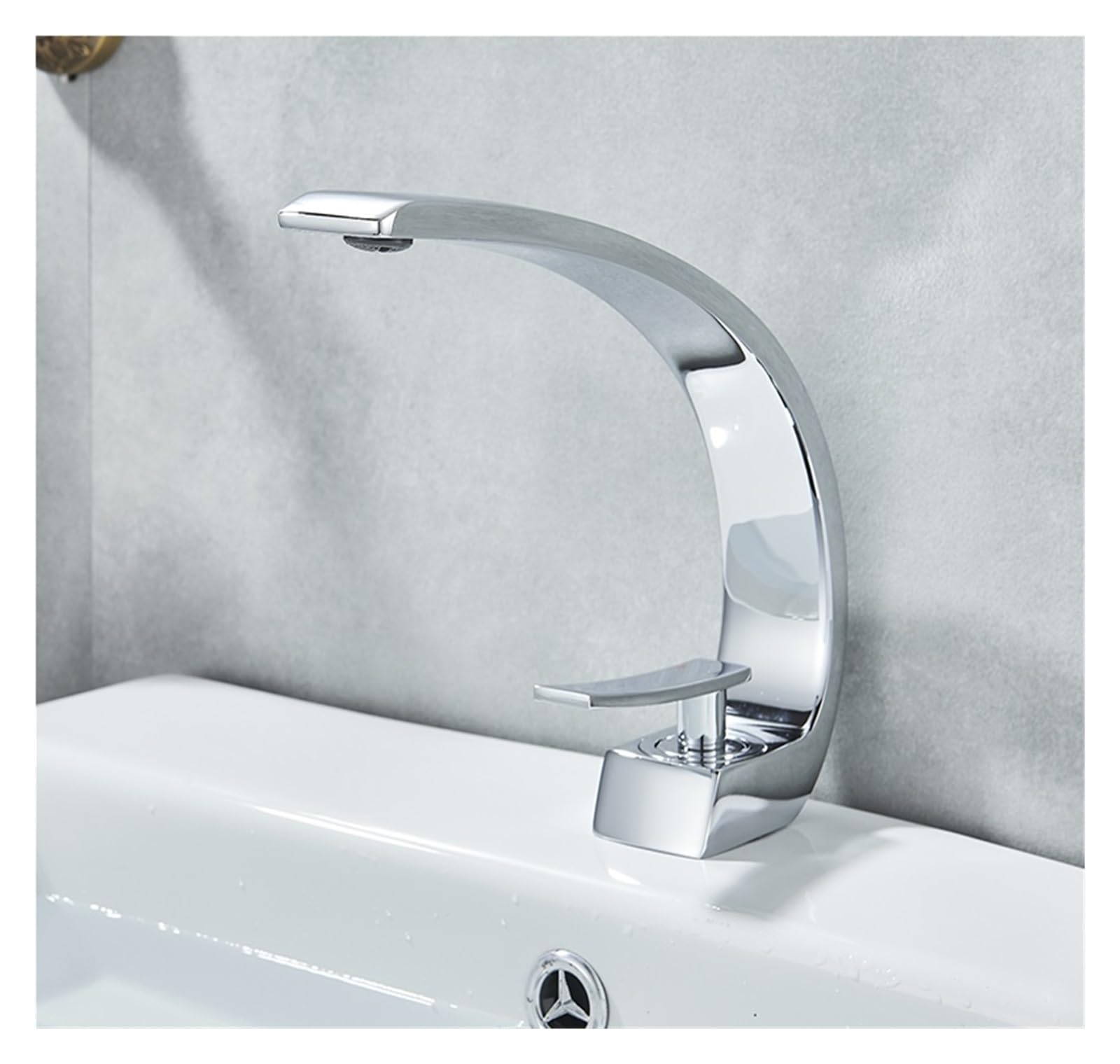 Robinet de salle de bains chrome mitigeur lavabo eau chaude et froide