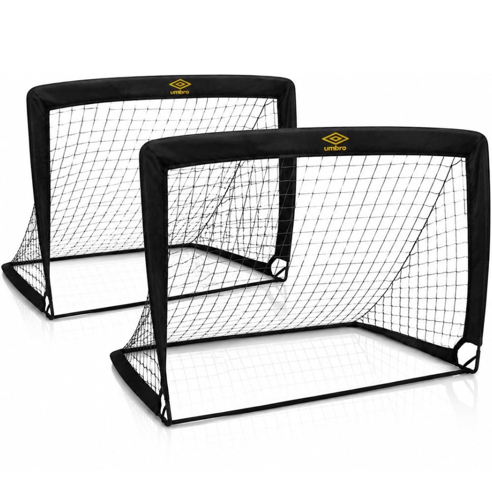 Umbro Fußballtor 50 x 44 x 44 cm - Fußballtore Set von 2 - Faltbares Fussballtor - Fussballtore für Garten Kinder