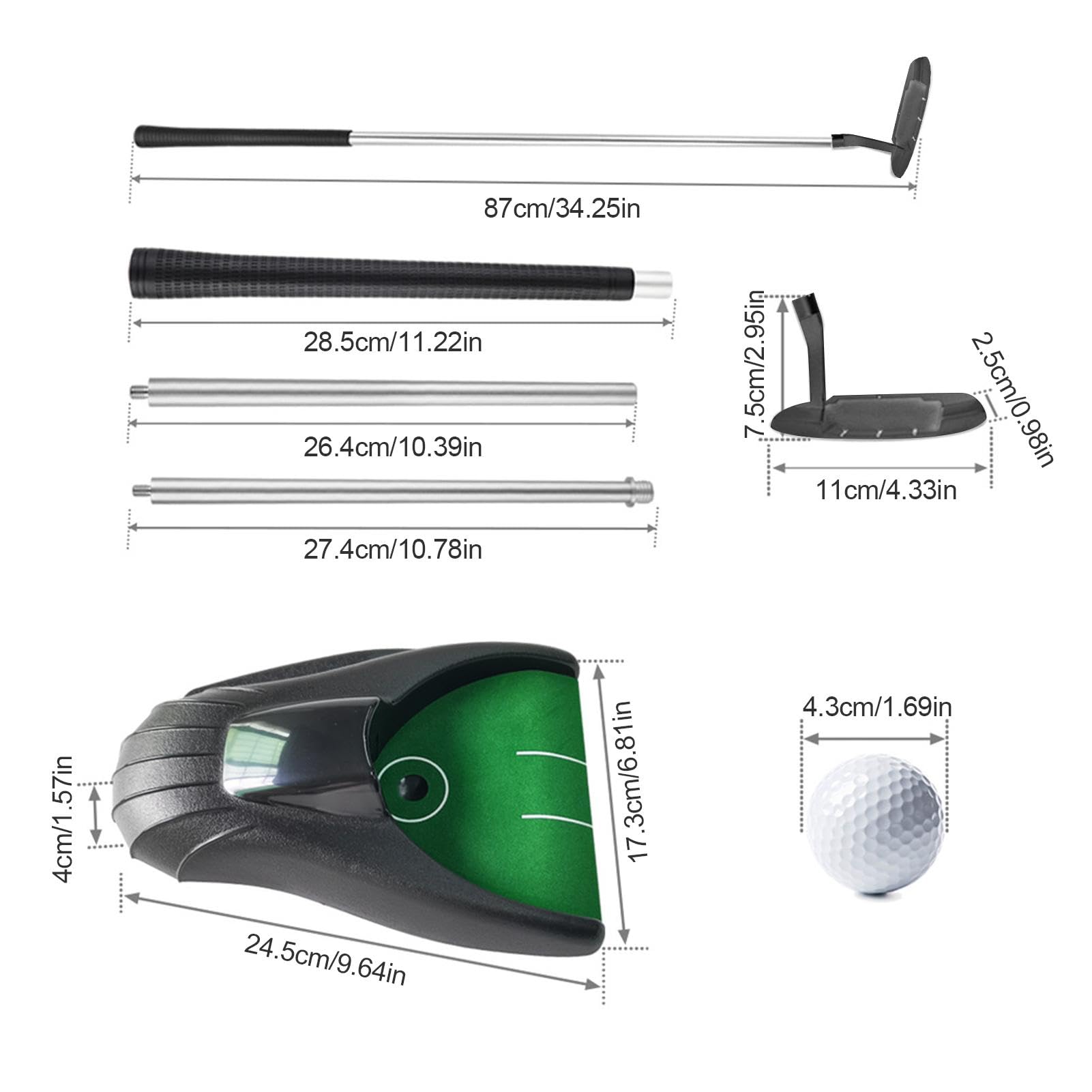 Amazon | Hcipw ゴルフグリーンパタートレーナー、ゴルフパッティング