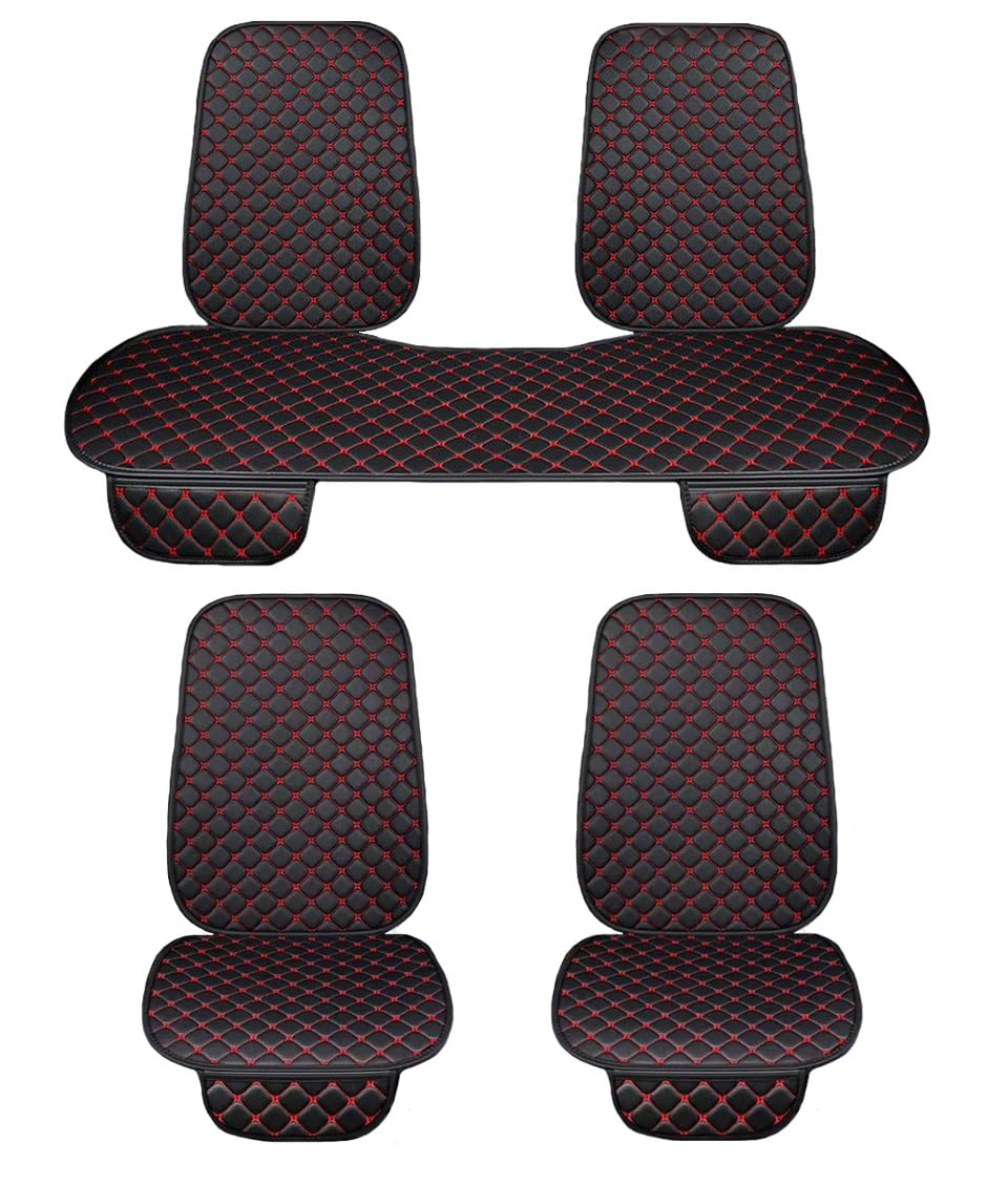 Susy Shop Funda Universal para Asiento de Coche, Protección para Asientos Delanteros y Traseros, Protector de Confort para Asientos Interiores, Protección para Asiento + Respaldo (LS026 - Rojo)