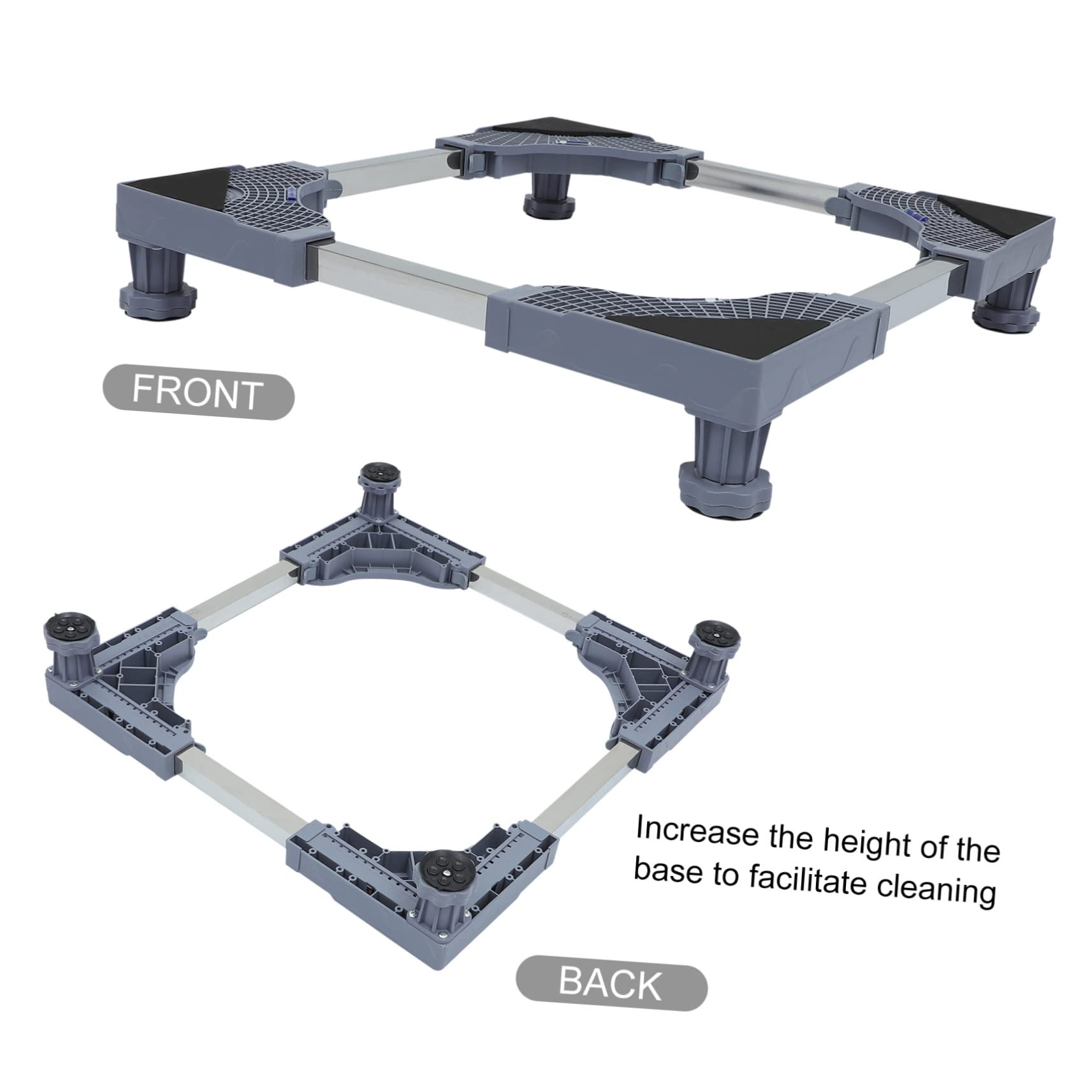 Base Móvil Ajustable para Lavadora y Frigorífico, Plástico, 4 Patas