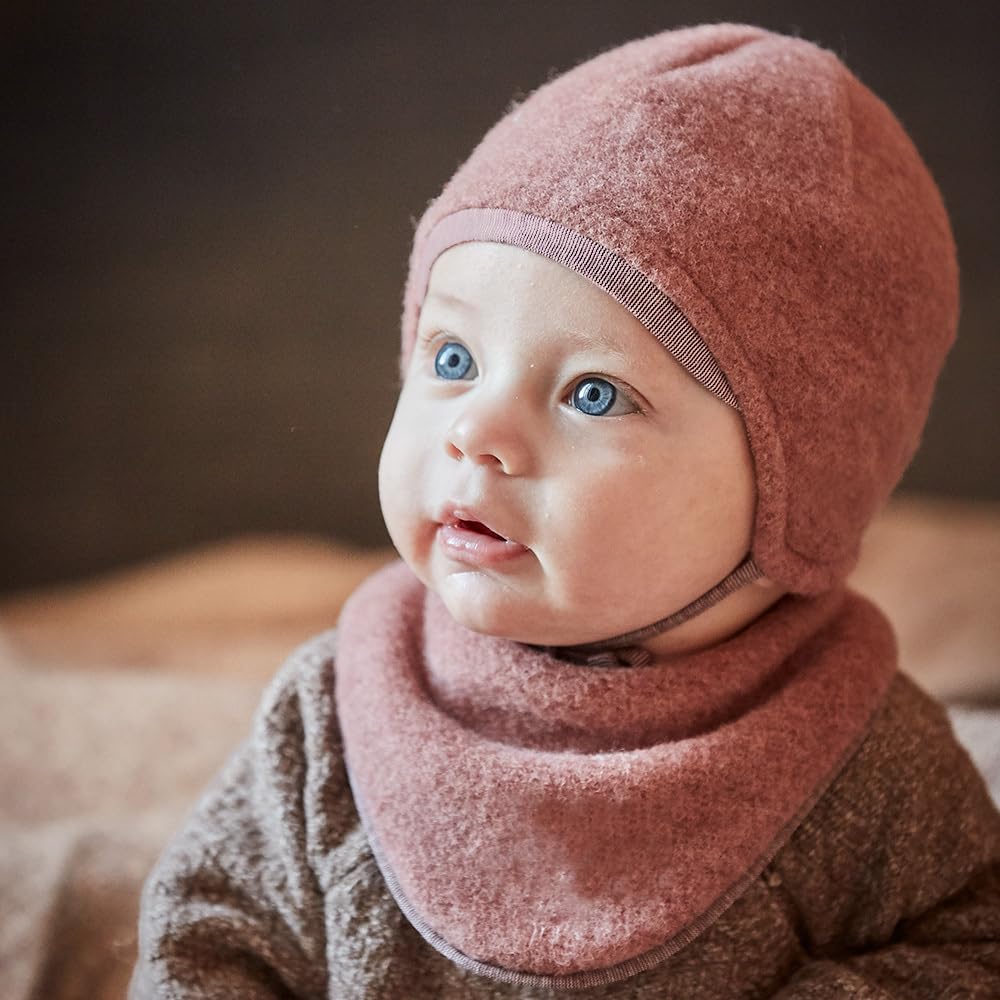 maximo GOTS BABY-Tuch, Wollfleece Jerseyfutter, Klettverschluß Wollfleece