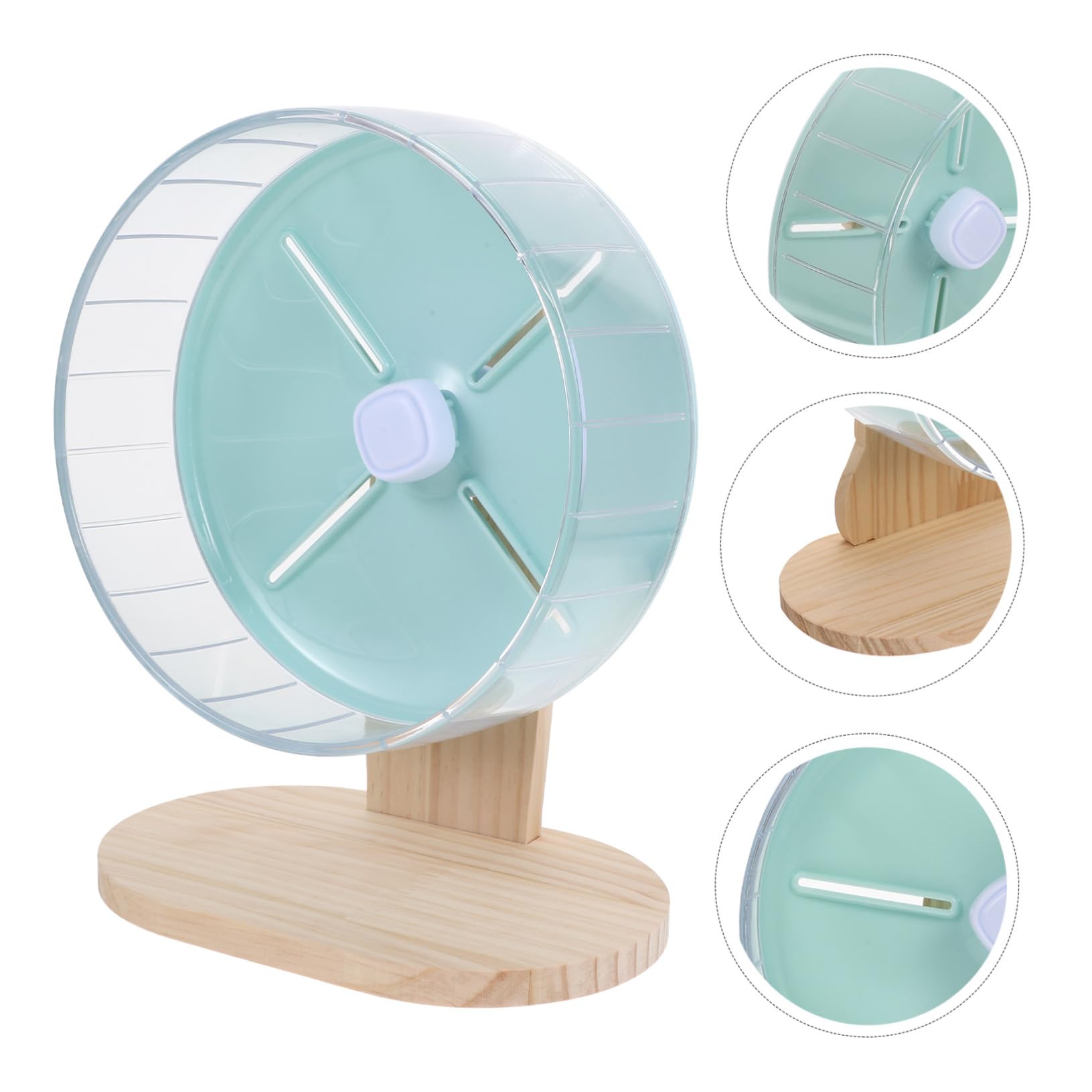 Abaodam 1 Ensemble Silencieuses pour Petits Animaux de Roue Exercice pour Hamsters avec Support pour Habitat