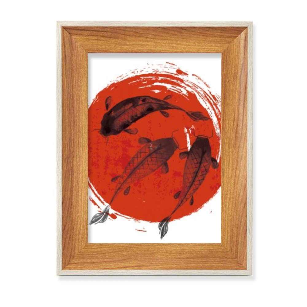 Cadre de Photo en Bois Le Japon Red Carp Décoration Bureau