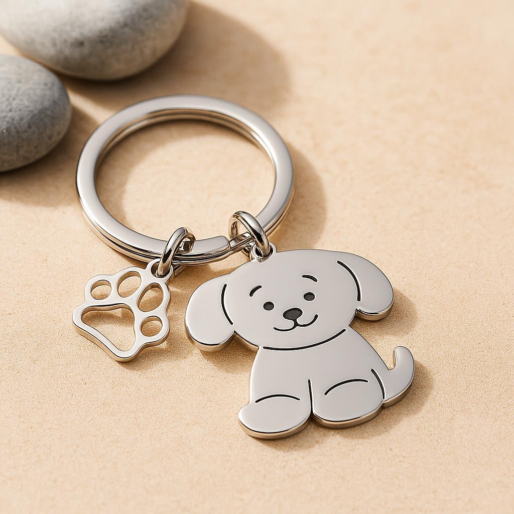 Dog Keychain – Cute Key Chain with Paws Bag Charms – Gift for Pet Lovers Women and Man - Image 5