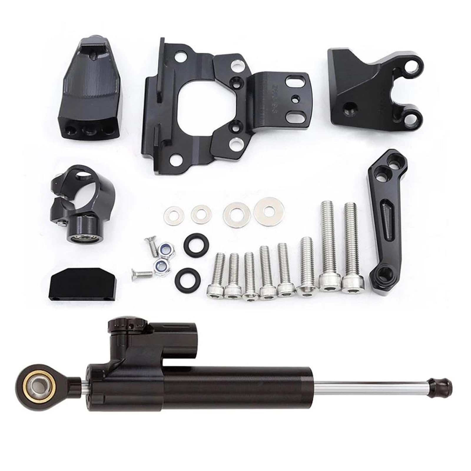 Stoßdämpfer FÜR Kawasaki Z650 Z 650 2017 2018 2019 CNC-Lenkungsdämpferhalterung Montagesatz Stoßdämpferhalterung Zubehör CNC(Satz 4)