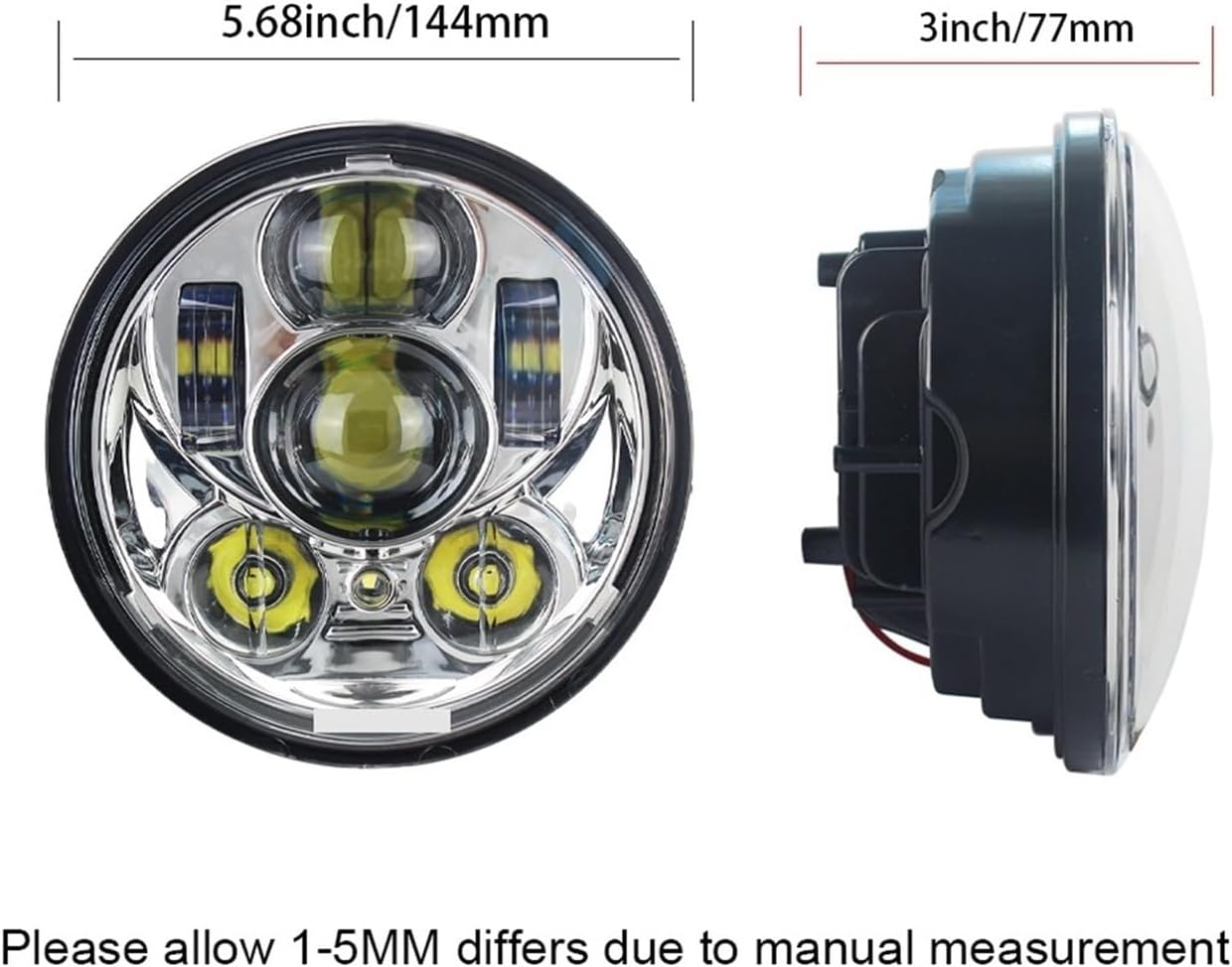 LED Headlight 5.75 Inch Hi Low Beam Parking Light With