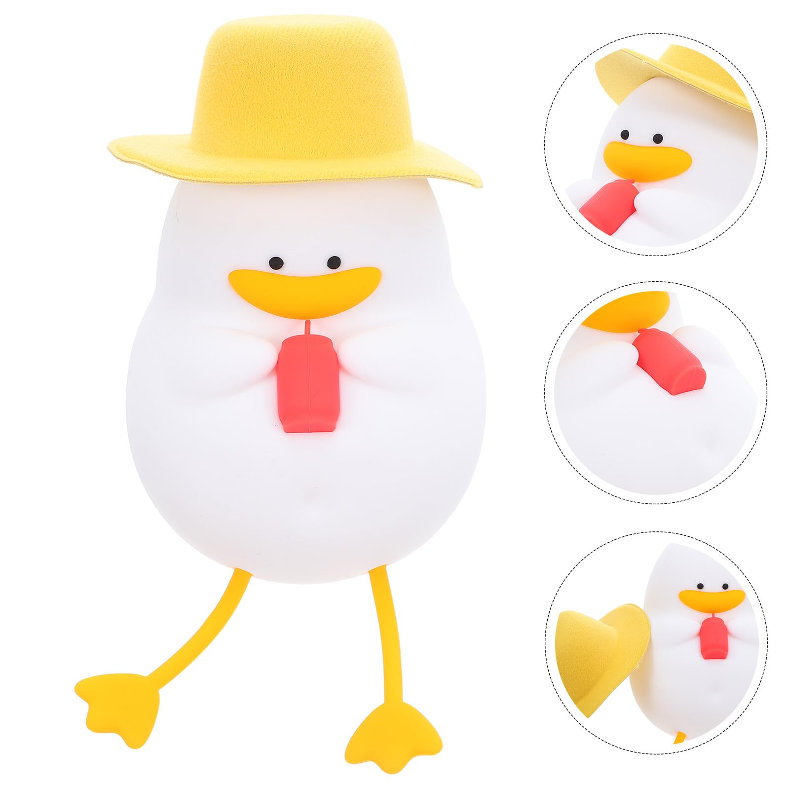 Homoyoyo Luz Nocturna de Pato Feliz para Ñiño Control Táctil y Brillo Suave, Lámpara de Dibujos Animados de Silicona para Dormitorio Infantil