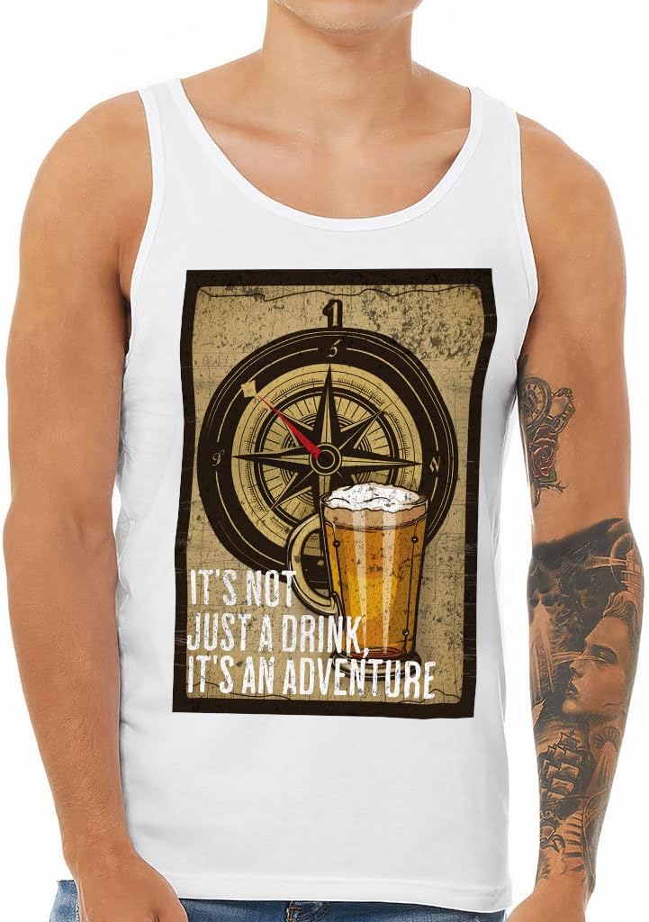 Adventure Tank - Beer Graphic Workout Tank - Colorful Jersey Tank