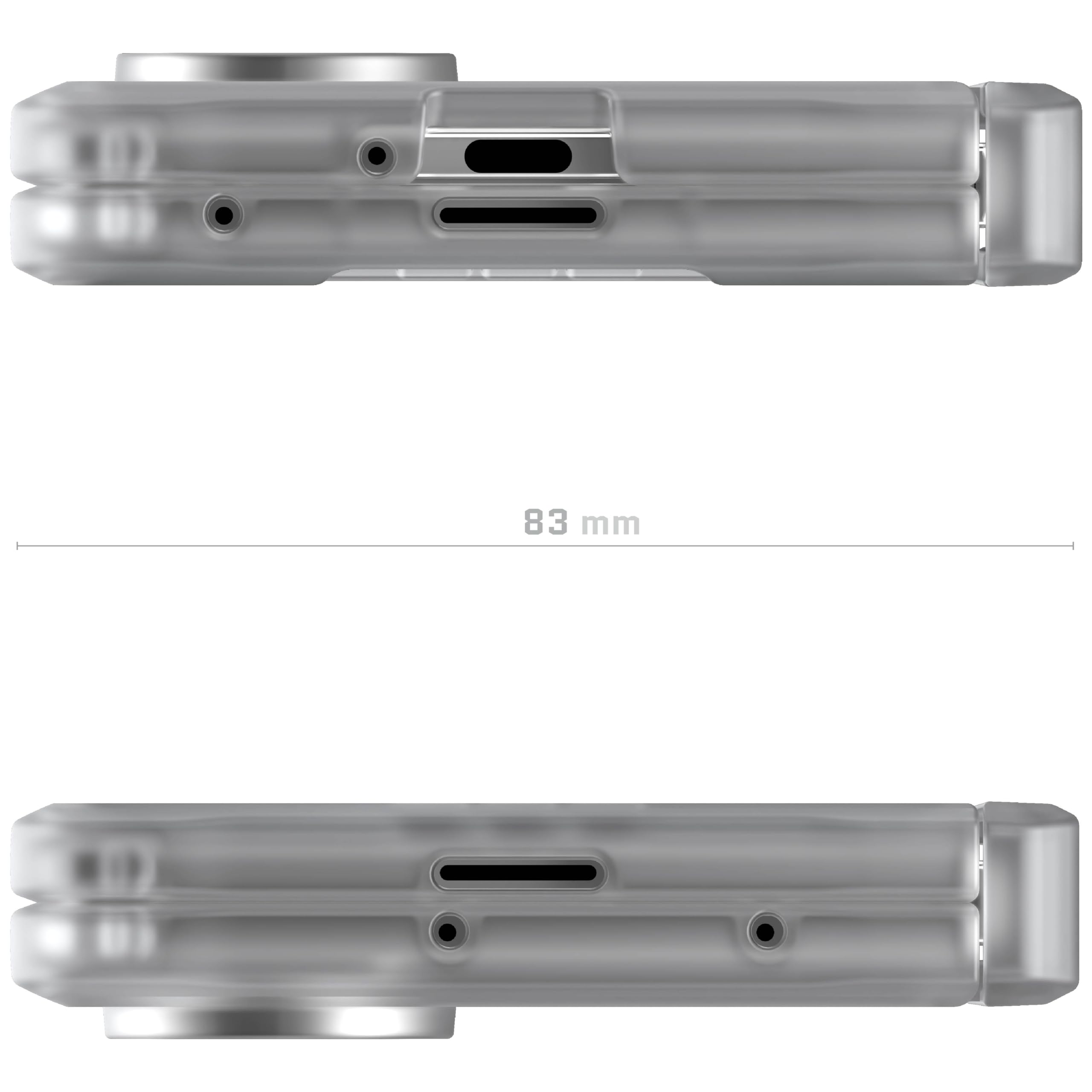 Ghostek Covert - Custodia trasparente per Galaxy Fold 7 con cavalletto integrato, MagSafe e protezione completa della cerniera progettata per Samsung Galaxy Z Fold7 (8") 2025 (trasparente opaco)