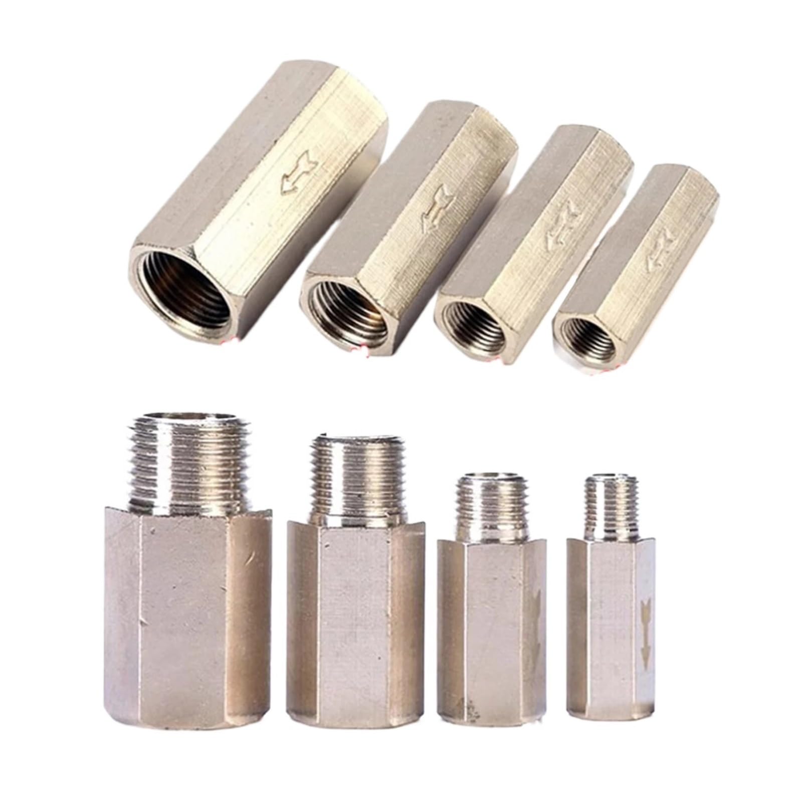 Nickel Plated Male Female Thread 1/8" 1/4" 3/8" 1/2" Gas One Way Valve(Female to Female 1l2)