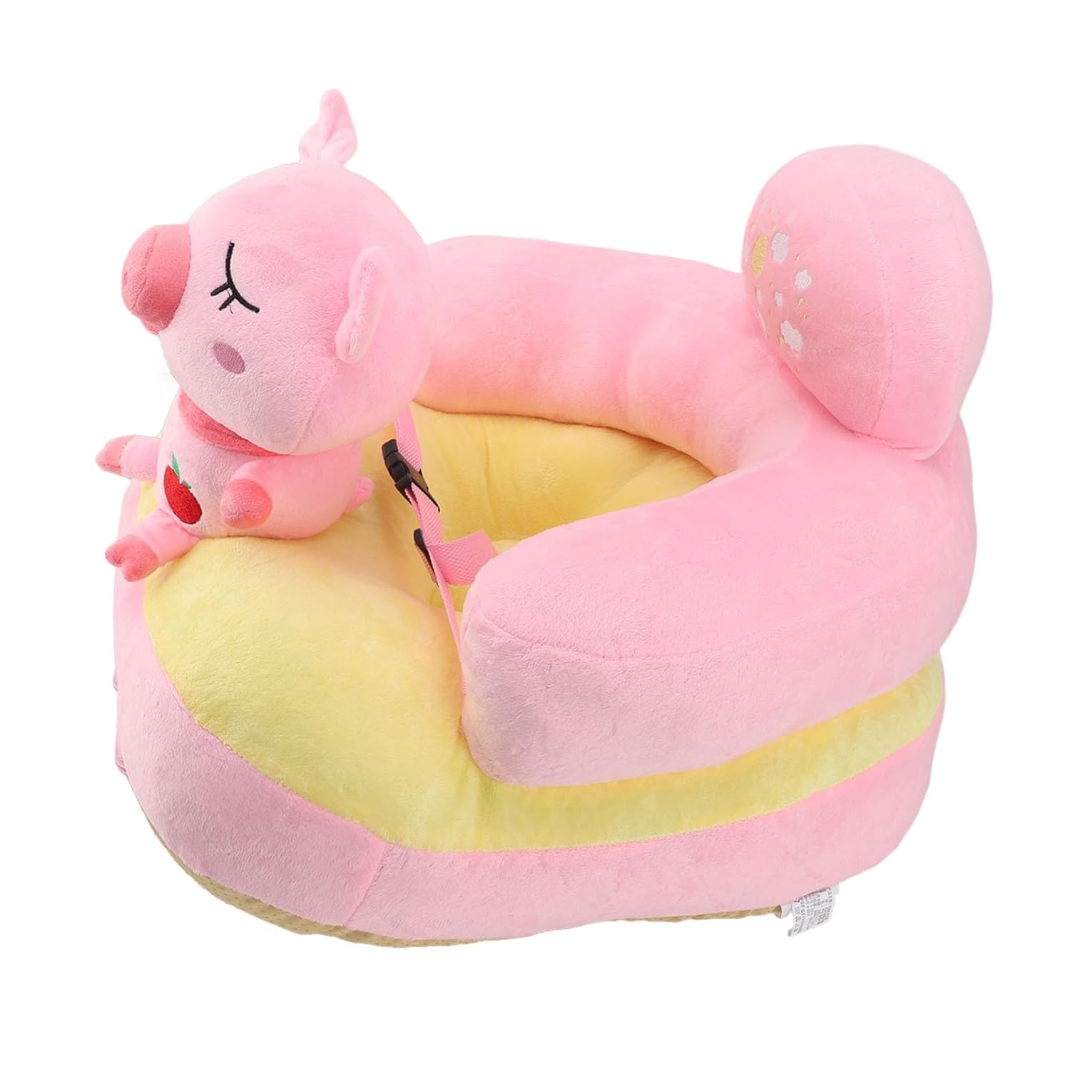 Baby Sofa Chair, and Comfortable Baby Support Seat Cute Cartoon Animal Shaped with USB Charging Cable for Nursery for Toddlers (Roseate Pig)