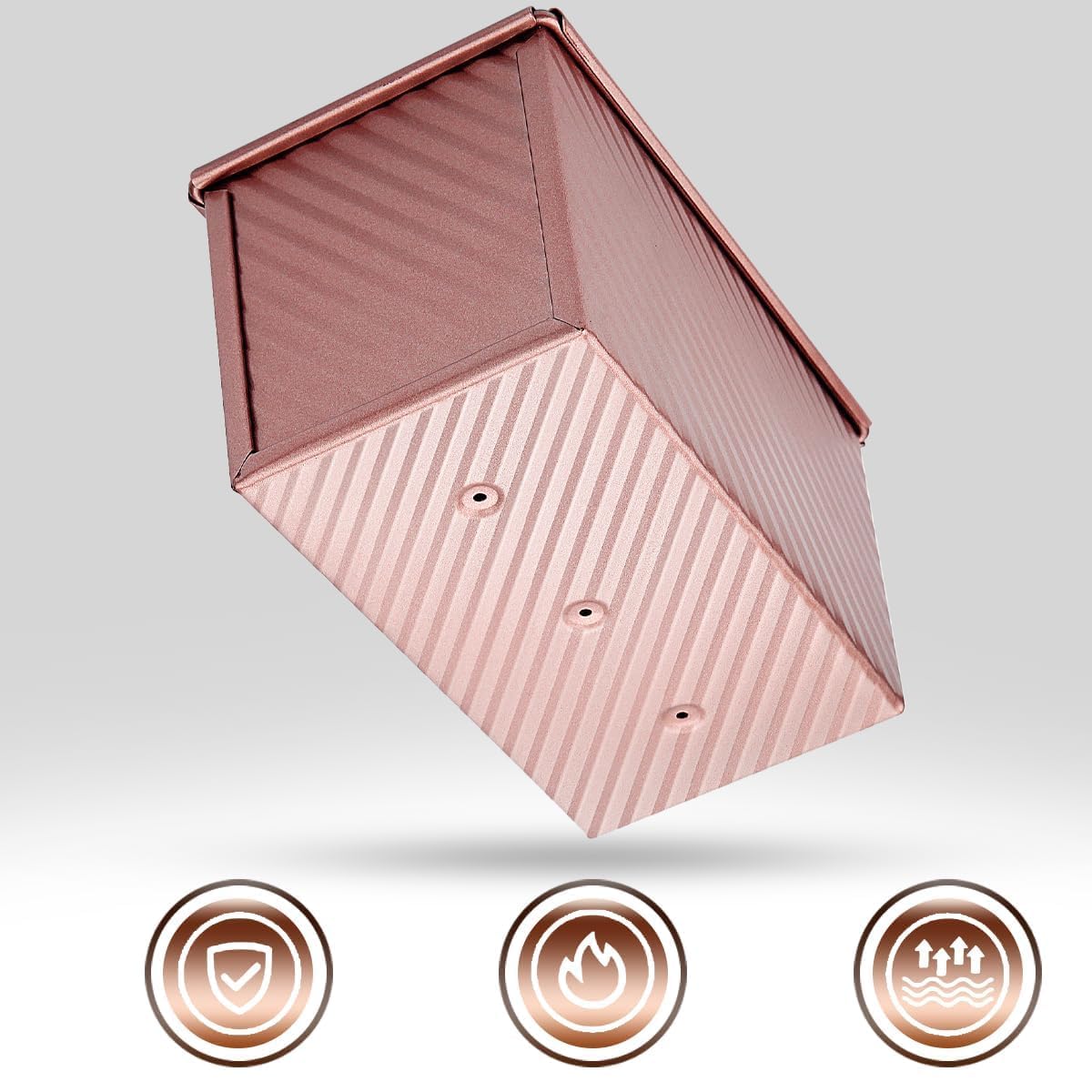 Teglia Per Pane Con Coperchio - Antiaderente Per Toast E Polpettone - Foto 12