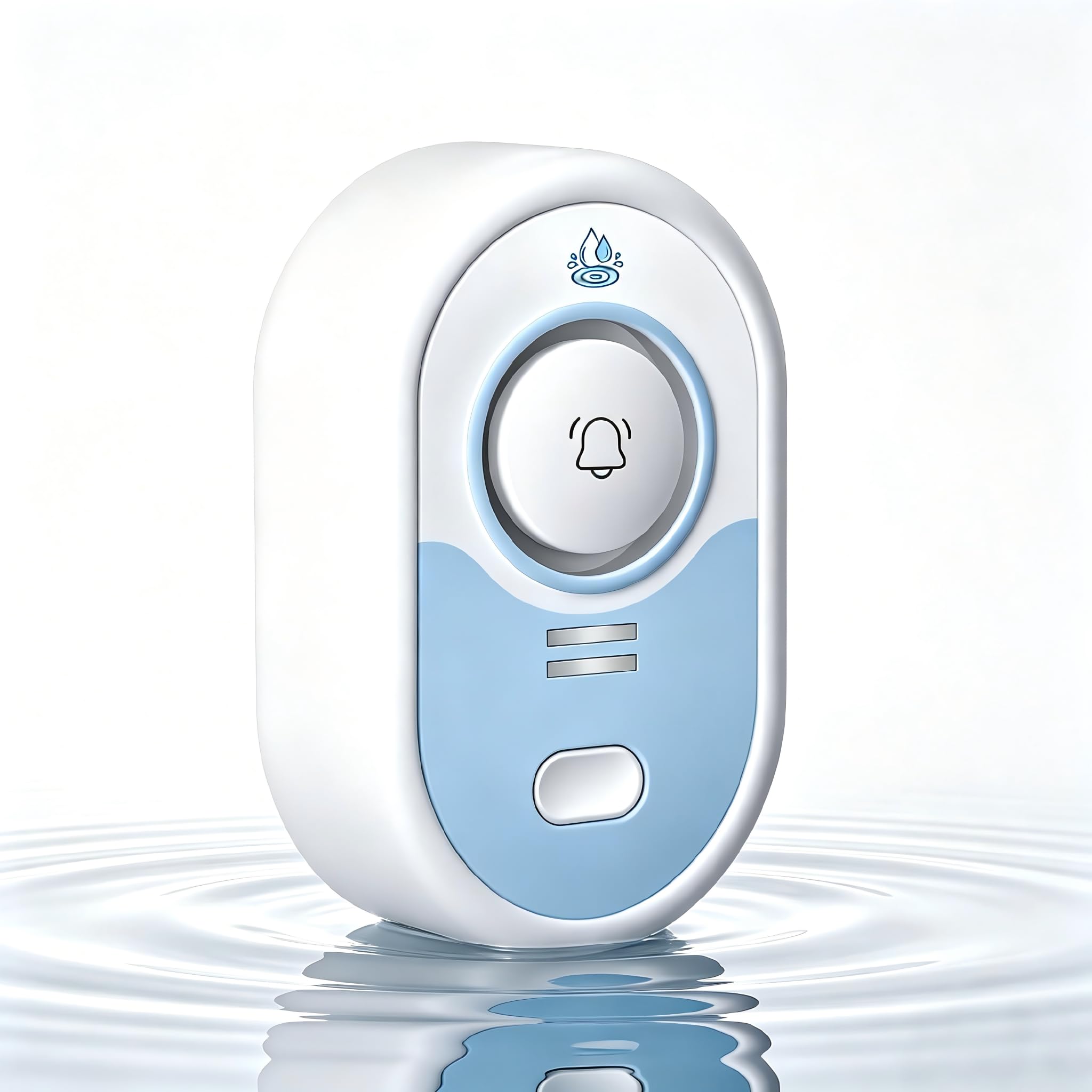 VETOUCH Water Leak Detector with Loud Alarm, 100dB Siren & LED Flash, Water Sensor Alarm for Home, Basement, Sump Pump, Kitchen, Bathroom, RV, Water Heater, Indoor Outdoor，1-Pack