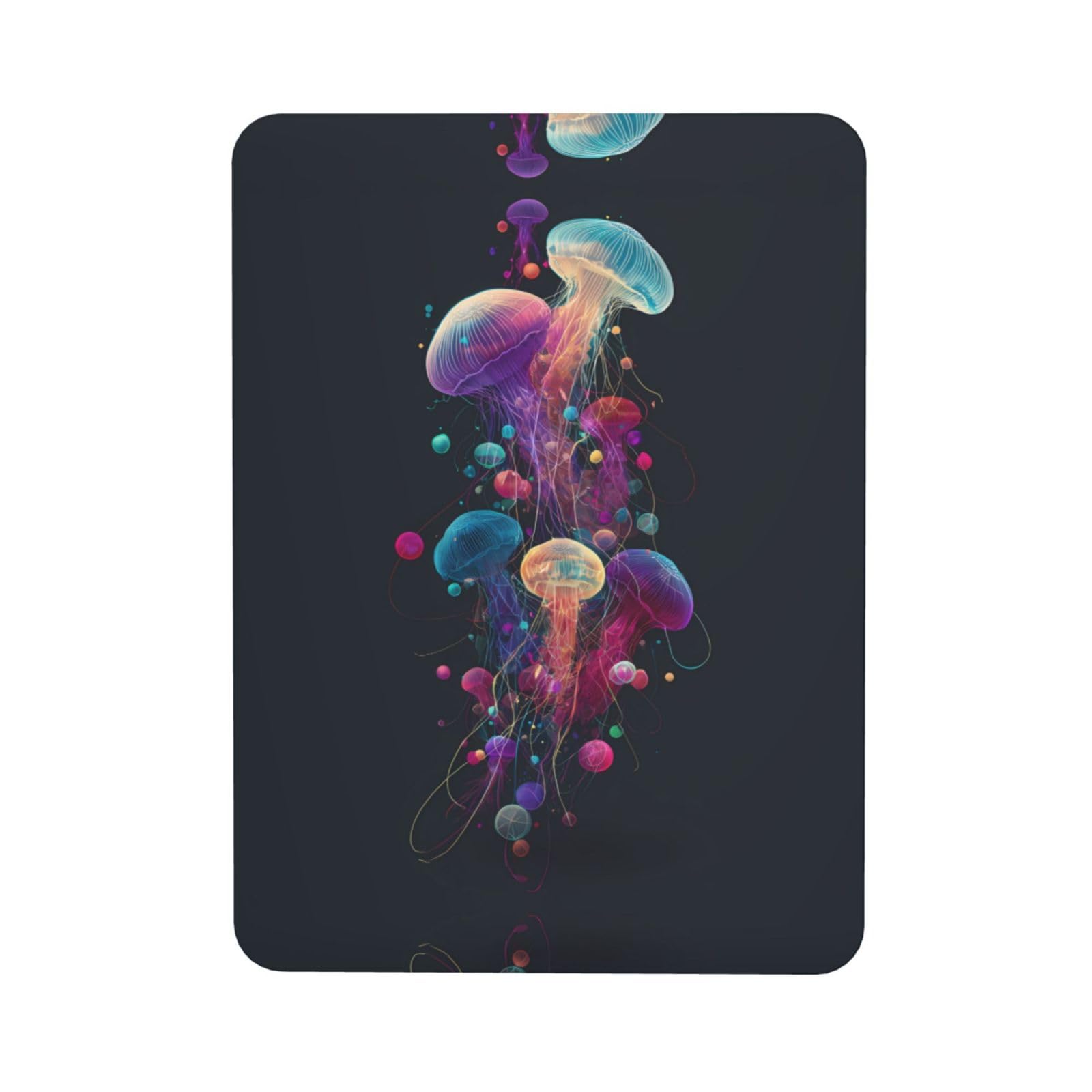 Colorful Jellyfish Soft Magnetic Refrigerator Magnets with Creative Printing, Decorative Magnetic Stickers