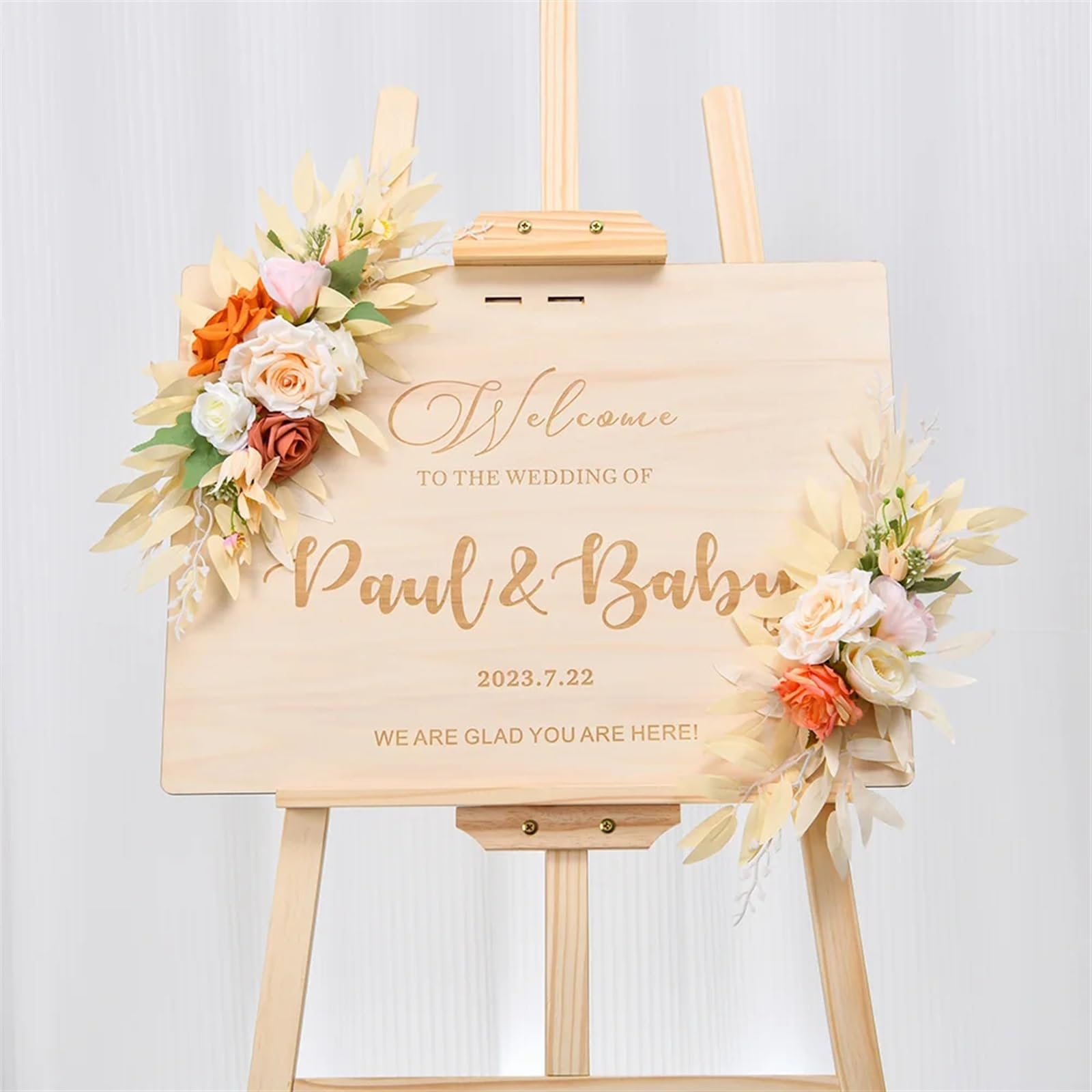Kit Fiori Artificiali per Arco Nuziale 2 pezzi di fiori artificiali for arco nuziale kit ghirlande floreali in seta cerimonia di matrimonio cartelli di benvenuto decorazione di ricevimento oggetti di