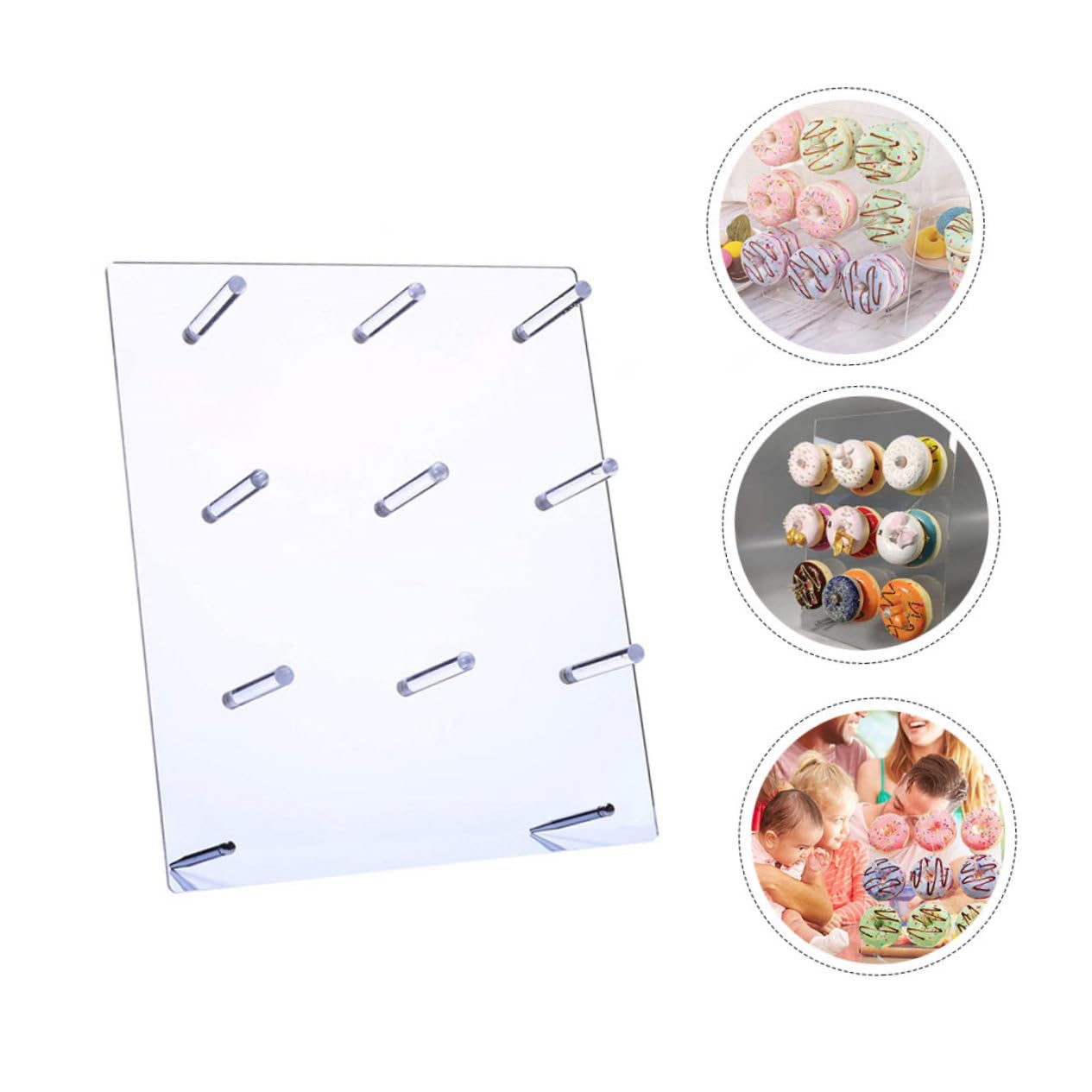 DECHOUS 1pieza Soporte De Donuts De Acrílico Transparente Para Decoración De Fiesta y Bakery Para Cumpleaños y Bodas