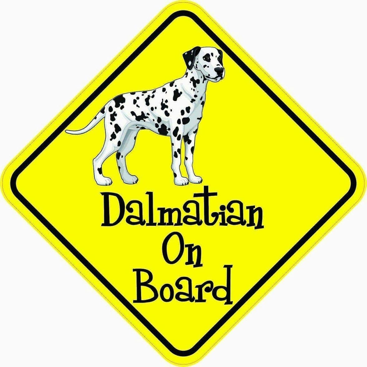Yelacecca Tin Sign A2515 Metal Warning Sign 12X12 Inches Dalmatian On Board