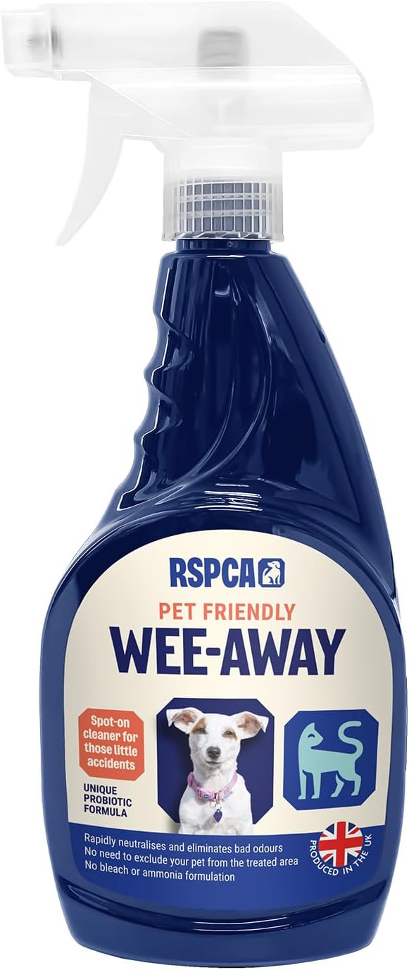 RSPCA Wee-Away Pet Friendly Stain and Odour Remover, 500 ml, Clear