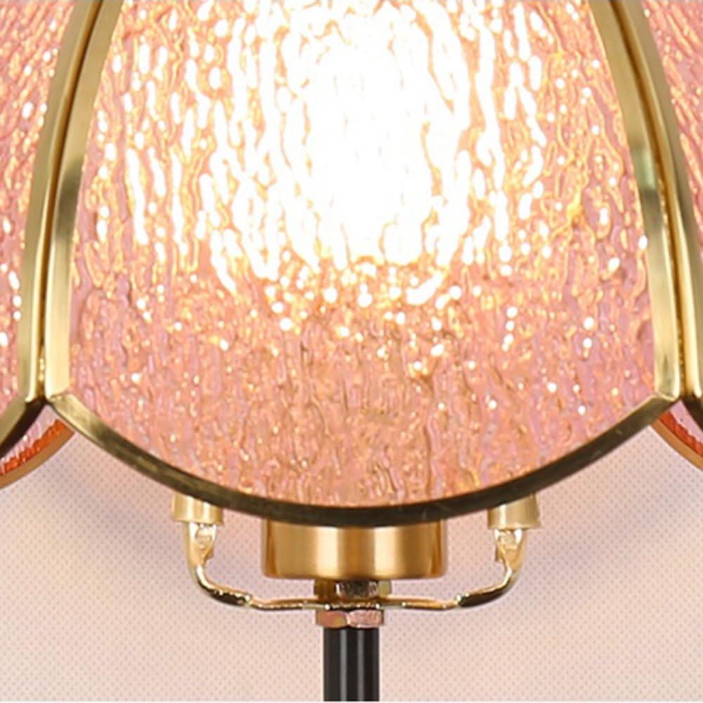 Lampa biurkowa Lampa stołowa ze szkła vintage do sypialni, gabinetu, salonu, lampa z mosiądzu, witraż, stolik nocny