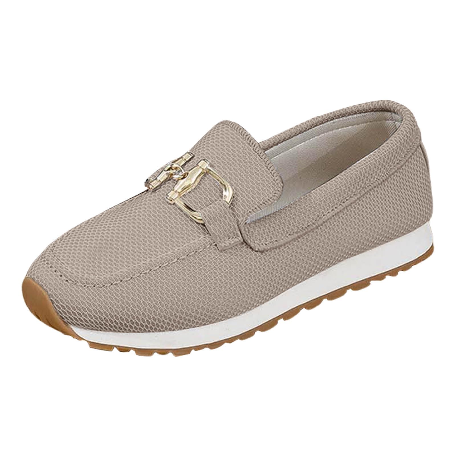 Mocasines para mujer, sin cordones, cómodos, con puntera redonda, ligeros, ortopédicos, de tacón bajo, transpirables, para negocios, caminar, cómodos, casuales, sueltos, para uso diario