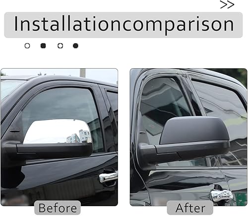 Miniatura 3 de for Toyota Tundra 2007-2021Sequoia 2008-2020 Outside Rearview Mirror Cover Trim Accessories Mirror Cover Rearview Mirror Protect Covers Door Side