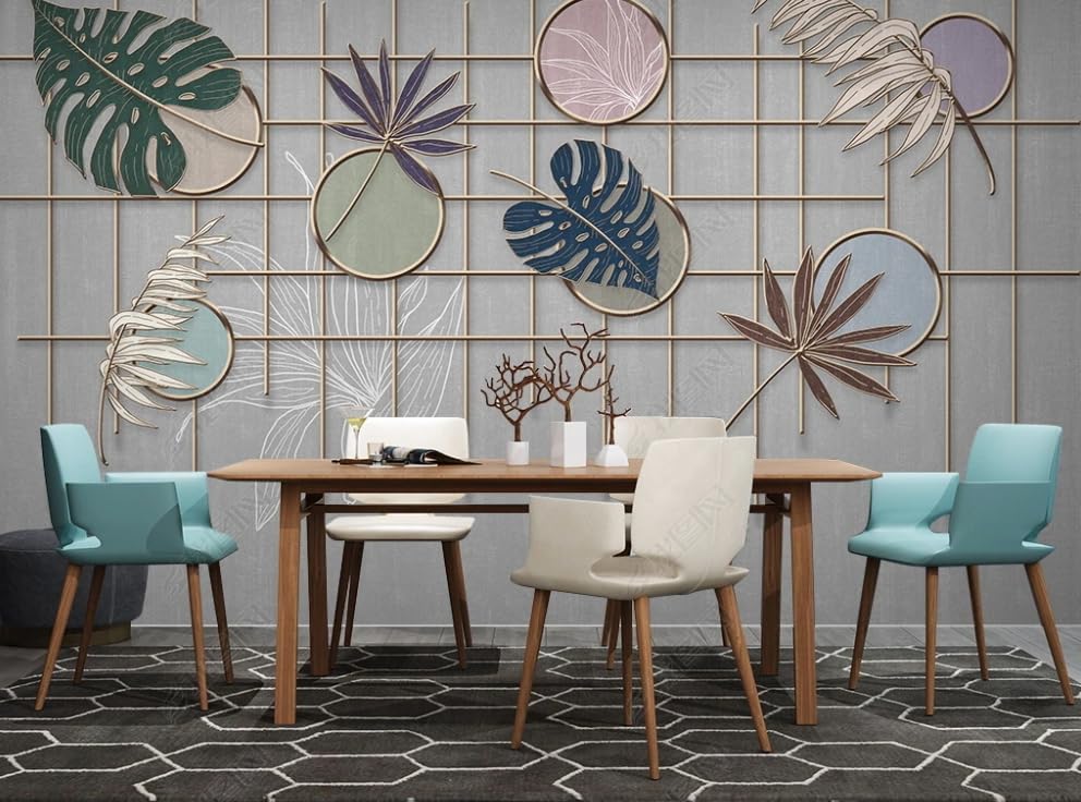 Papier Peint Intissé de Feuilles | Poster Géant Mural Salon