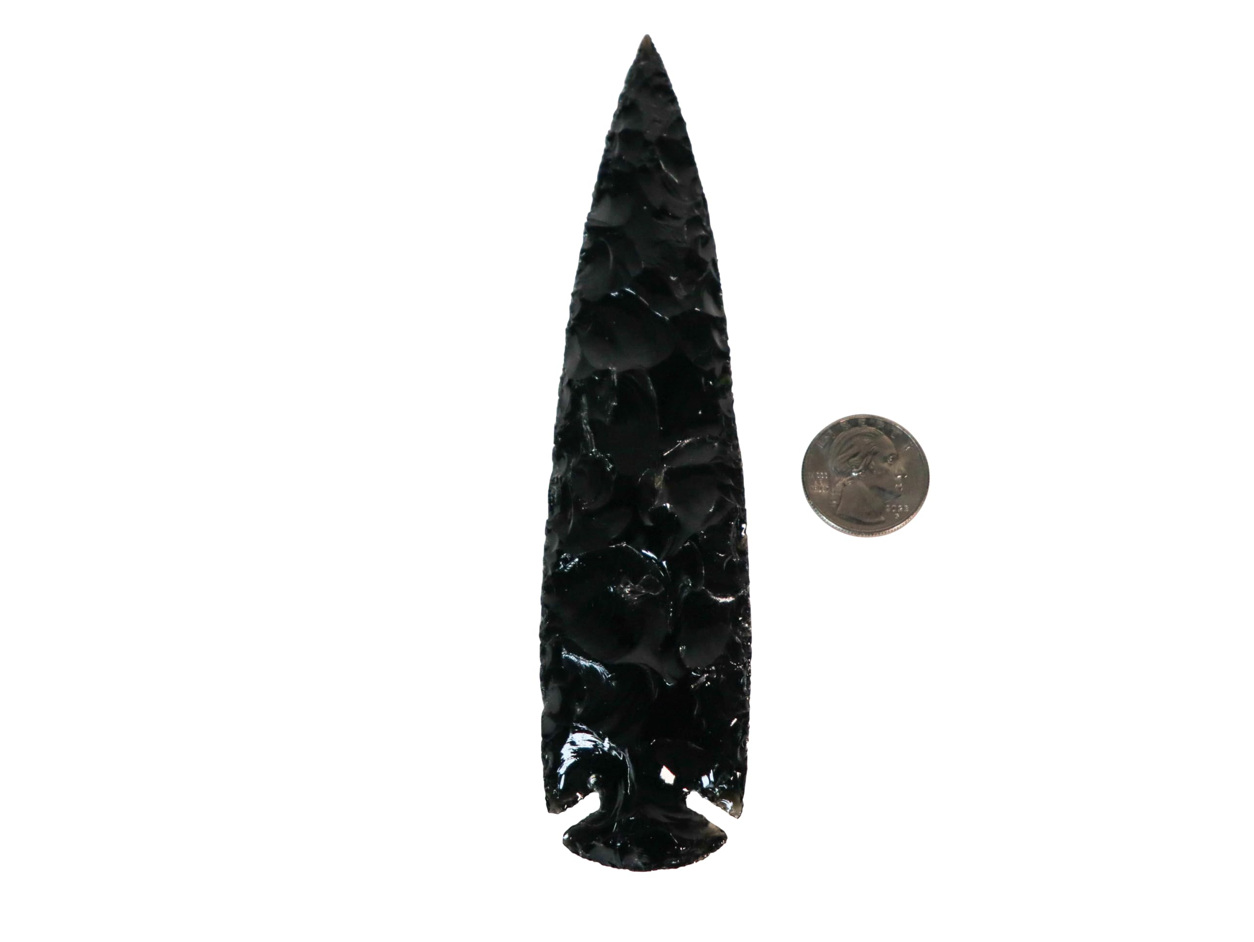 One (1) Black Obsidian Arrowhead: 6