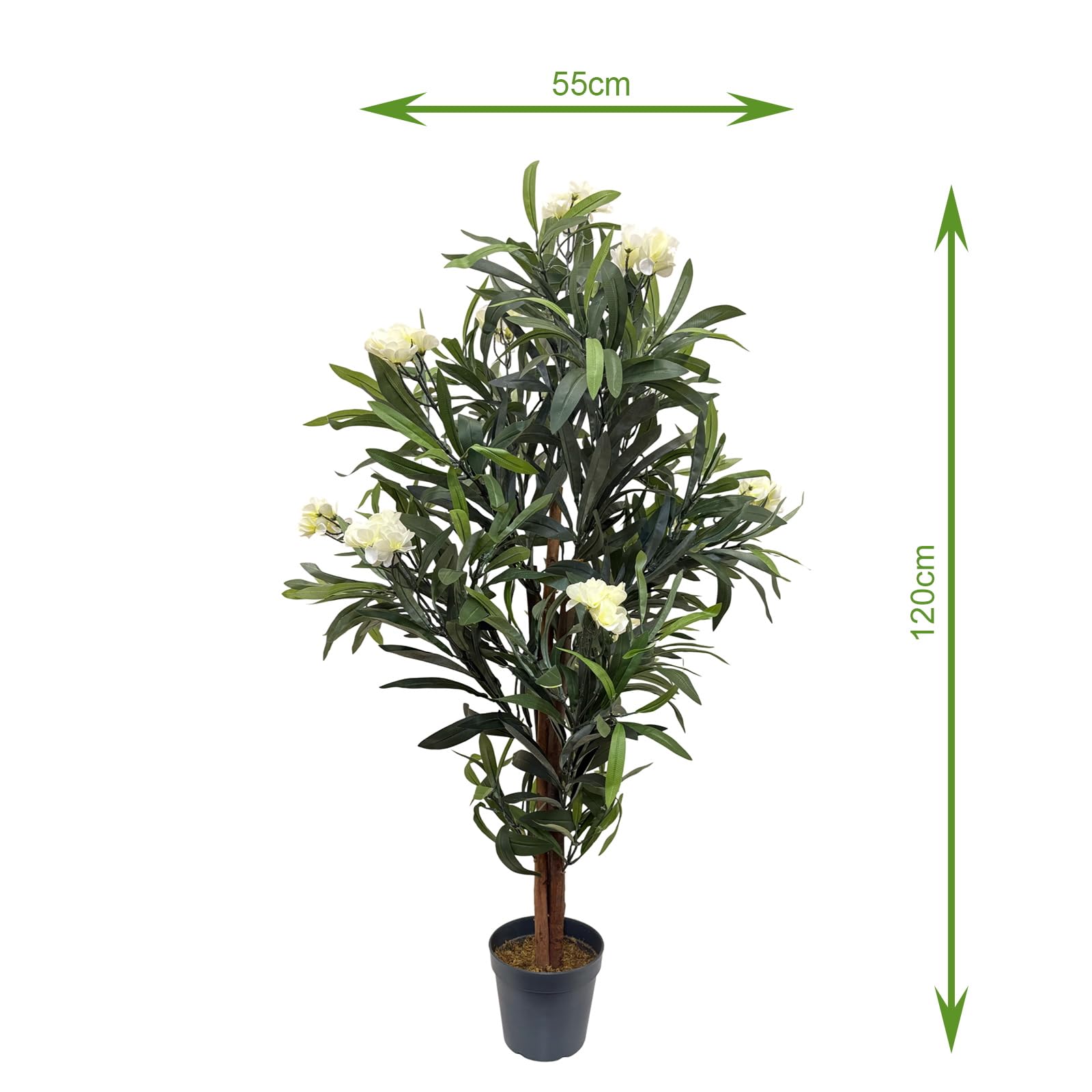 Amazon.de: Oleander Creme 120 cm knstlich wie echt Kunstbaum Kunstpflanze  Kunstblume Deko