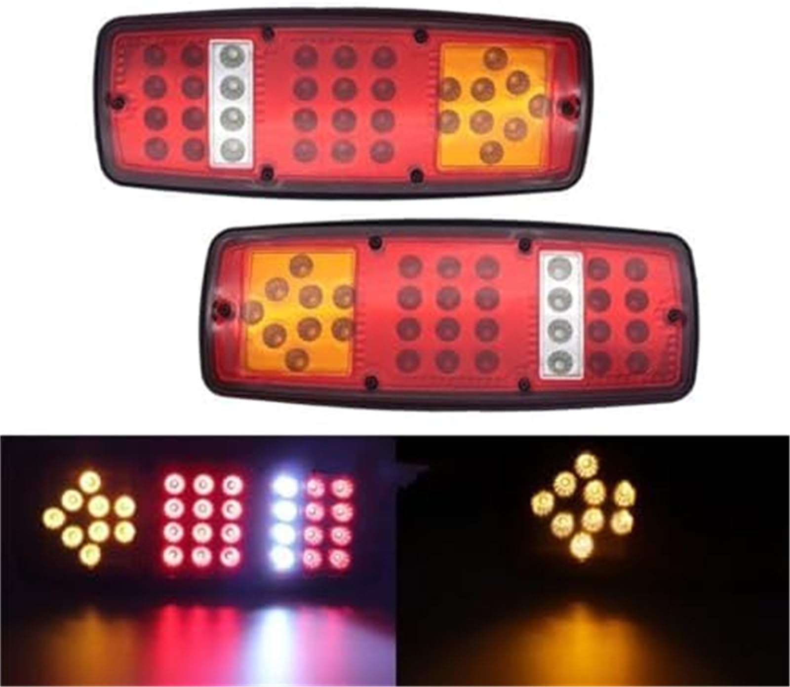 Zespół oświetlenia tylnego zderzaka Zespół lampy tylnego światła samochodu 2X 12 V/24 V, dla przyczepy ciężarówki przyczepy kempingowej Hamulec dla tyłu