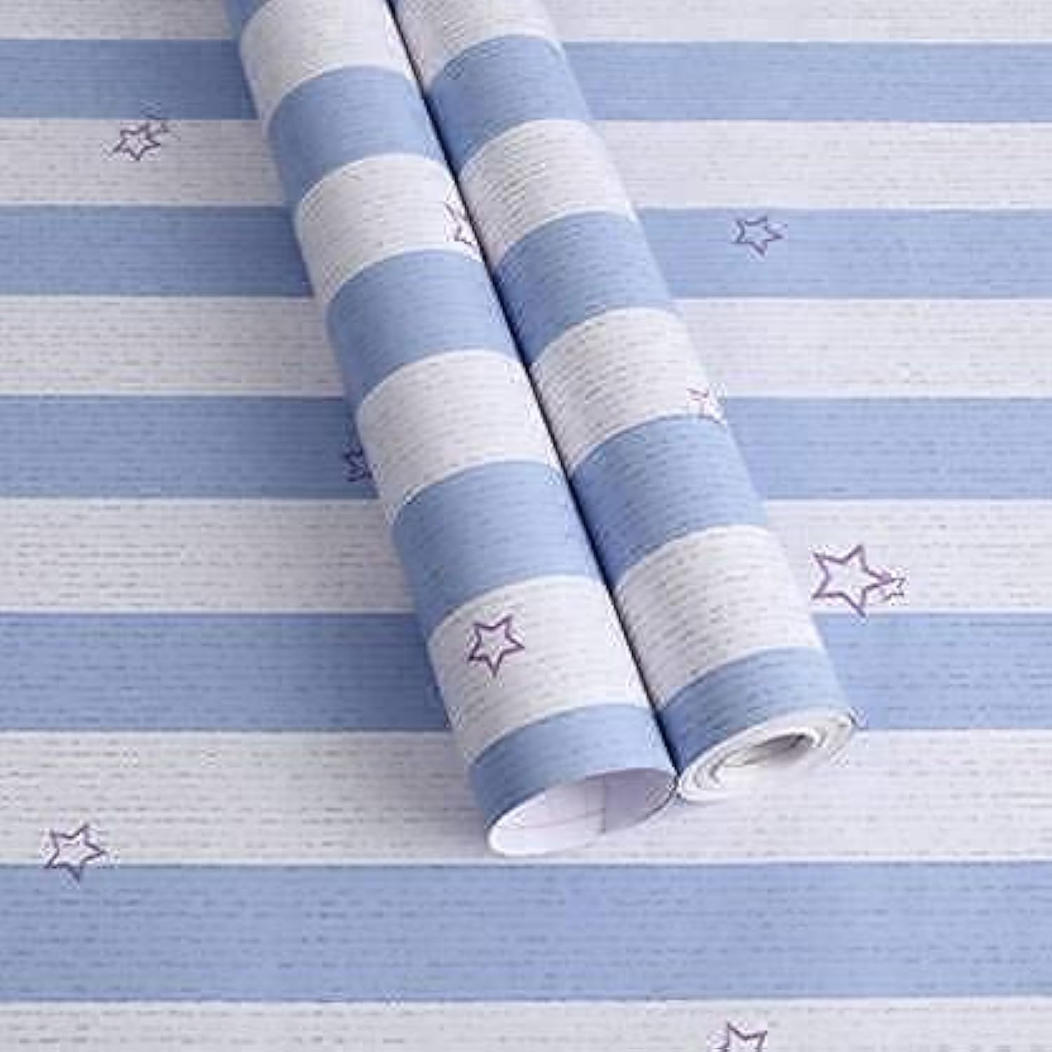 WOW Interiors Blue Stipes and star SELF Adhesive Wallpaper for Living Room Bedroom Office Hall Corridor Peel and Stick Vinyl Wallpaper 200*45Cm-9Sqft (B0957MBXRR) Amazon Price History, Amazon Price Tracker