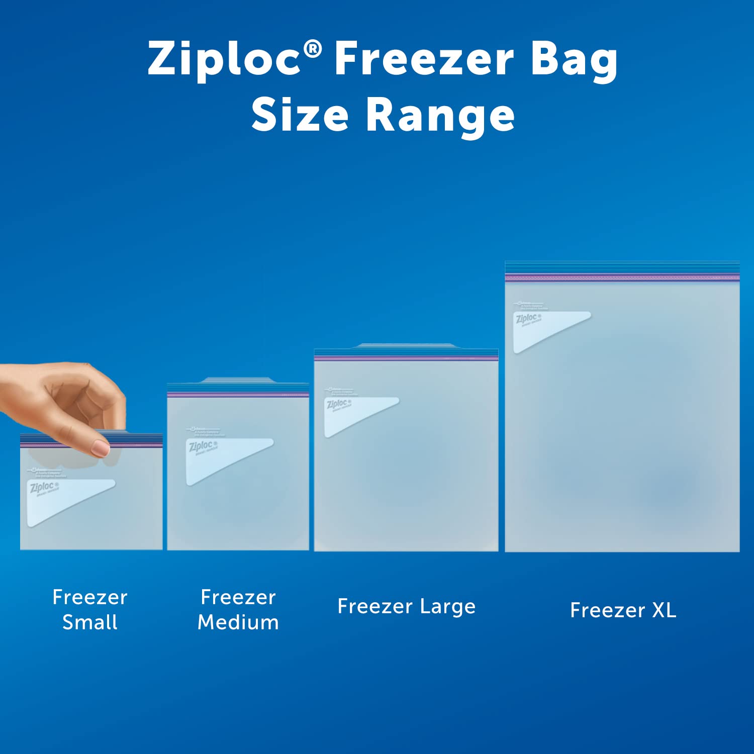 Ziploc Medium Freezer Bags, Prevents Freezer Burn, Microwave & Freezer Safe, New Stay-Open Design, Stand-Up Bottom, 44 Count — view 11
