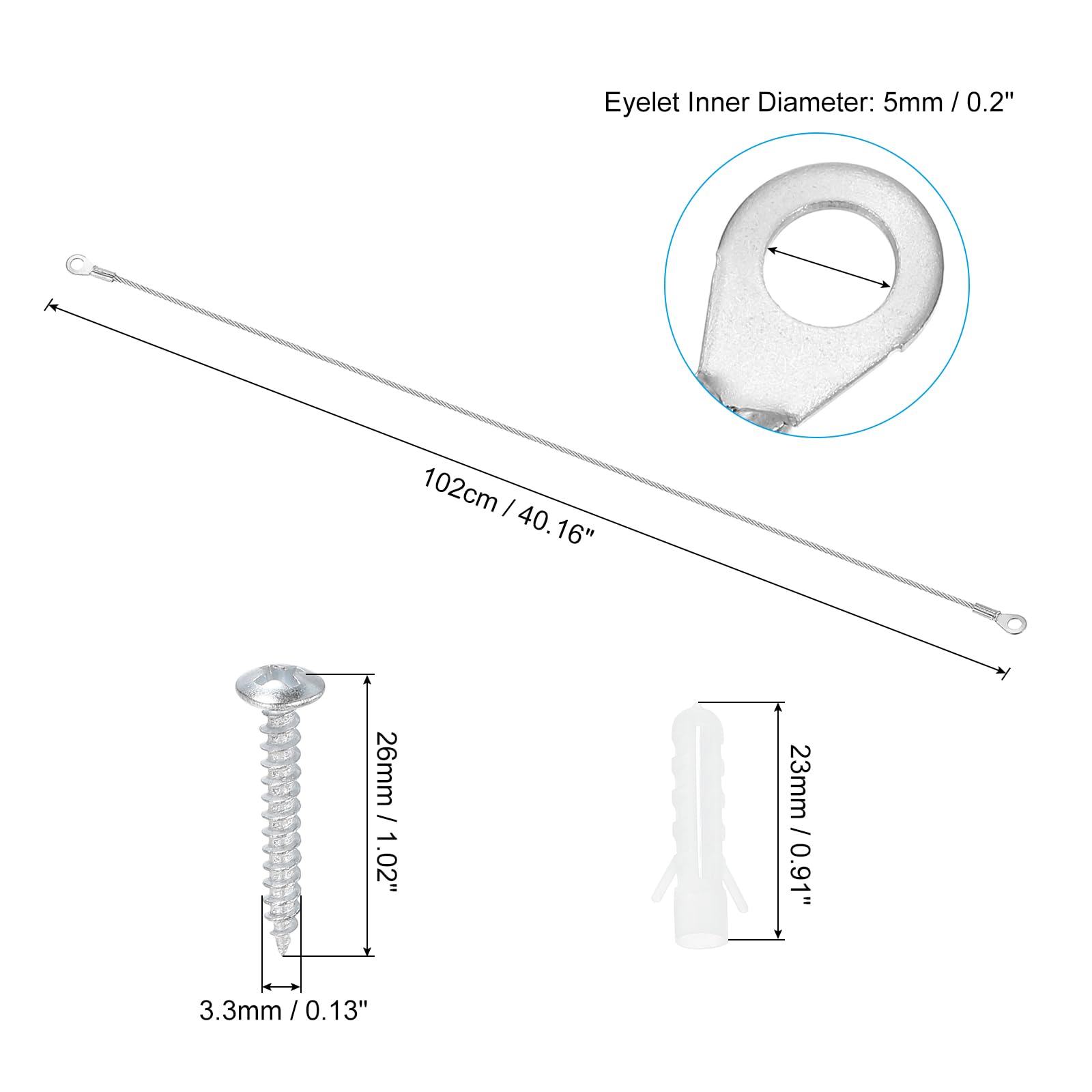PATIKIL Cabinet Door Restraint Kit 2mm x 100cm - Image 2